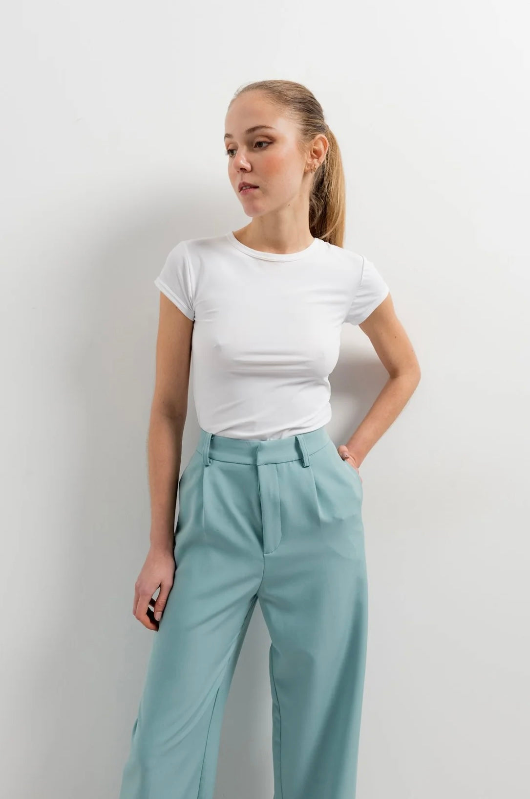 Pantalón Pinzas AguaMarina