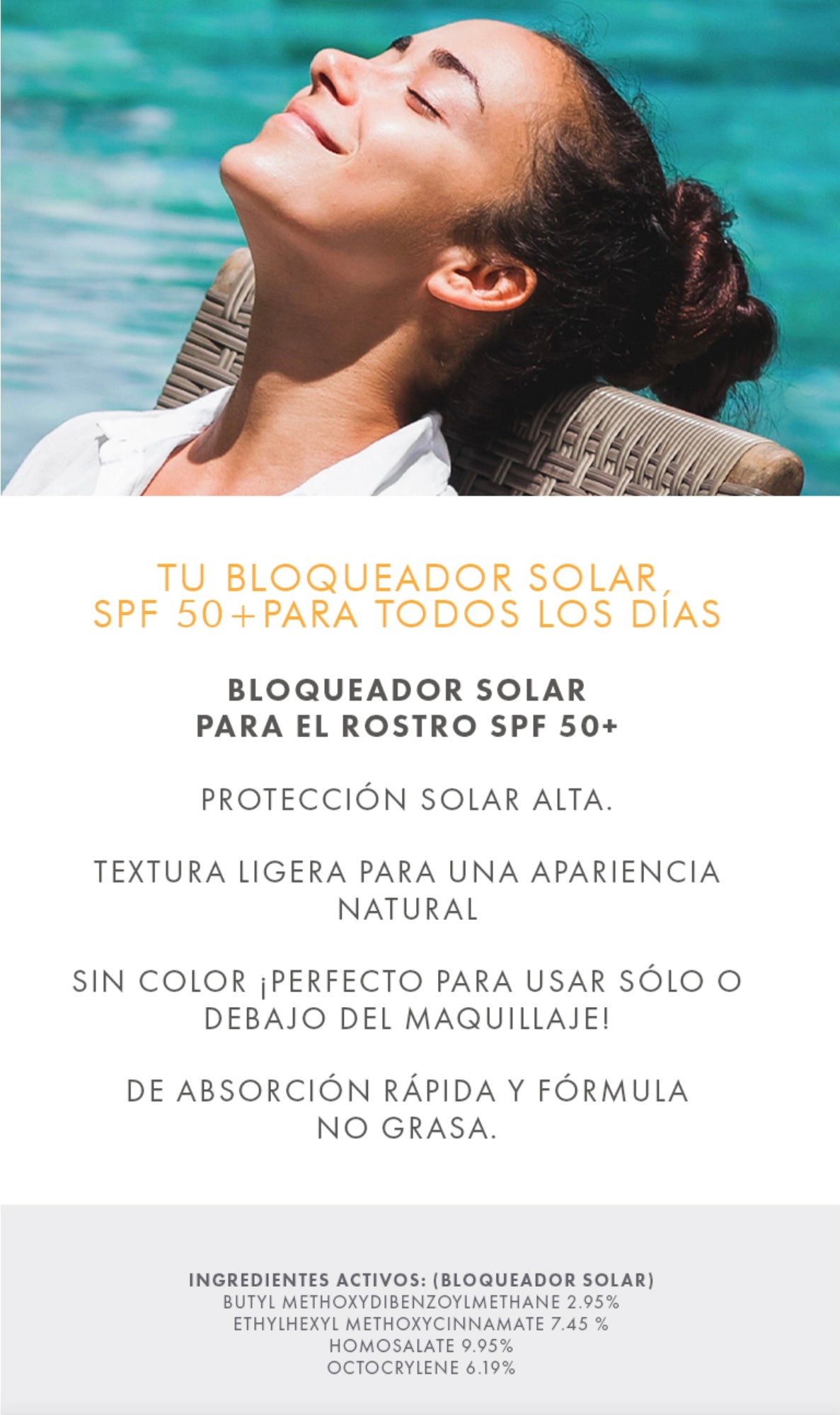 Protección Solar Facial SPF 50+ (Línea Dermatológica)