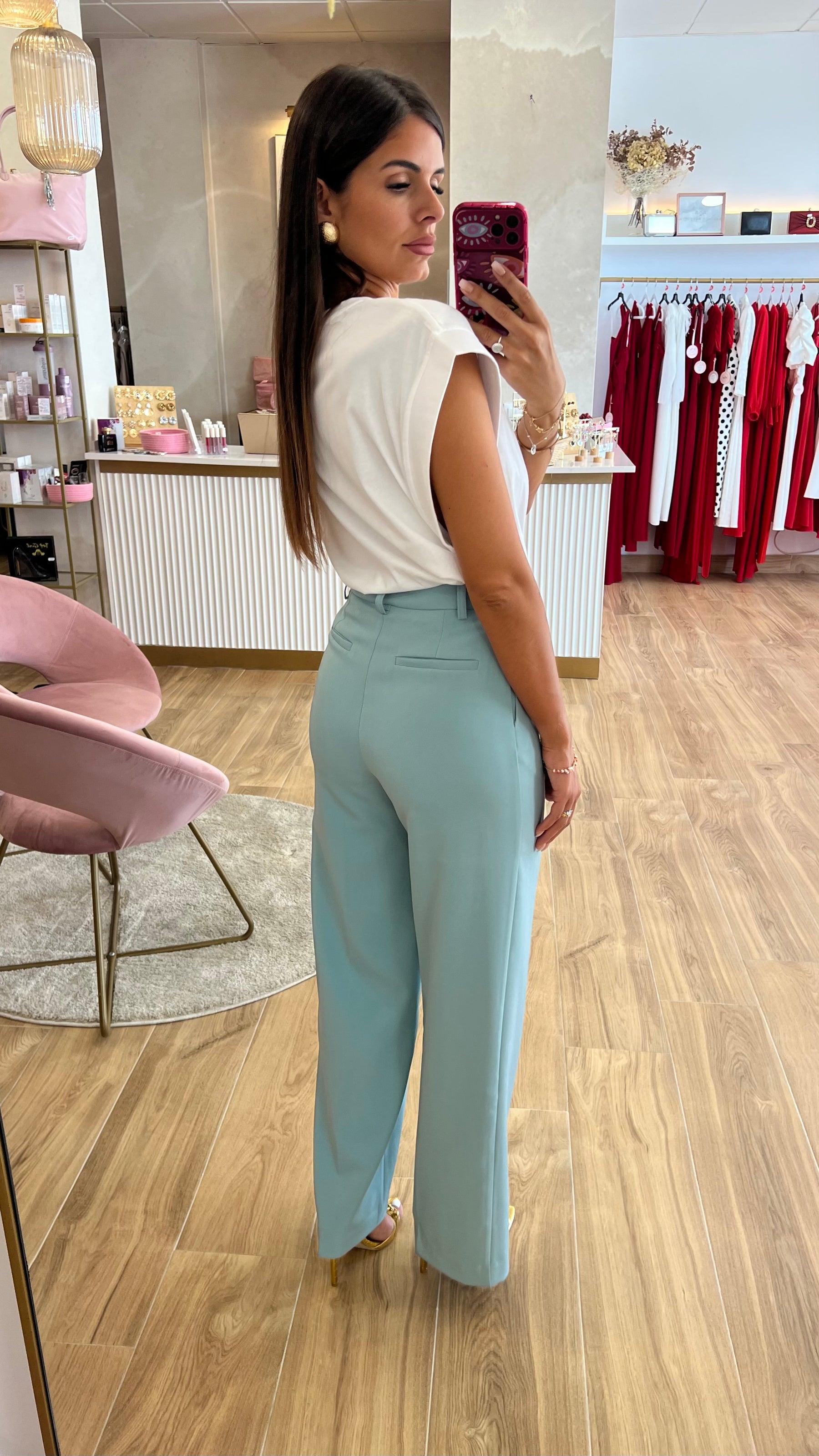 Pantalón Pinzas AguaMarina