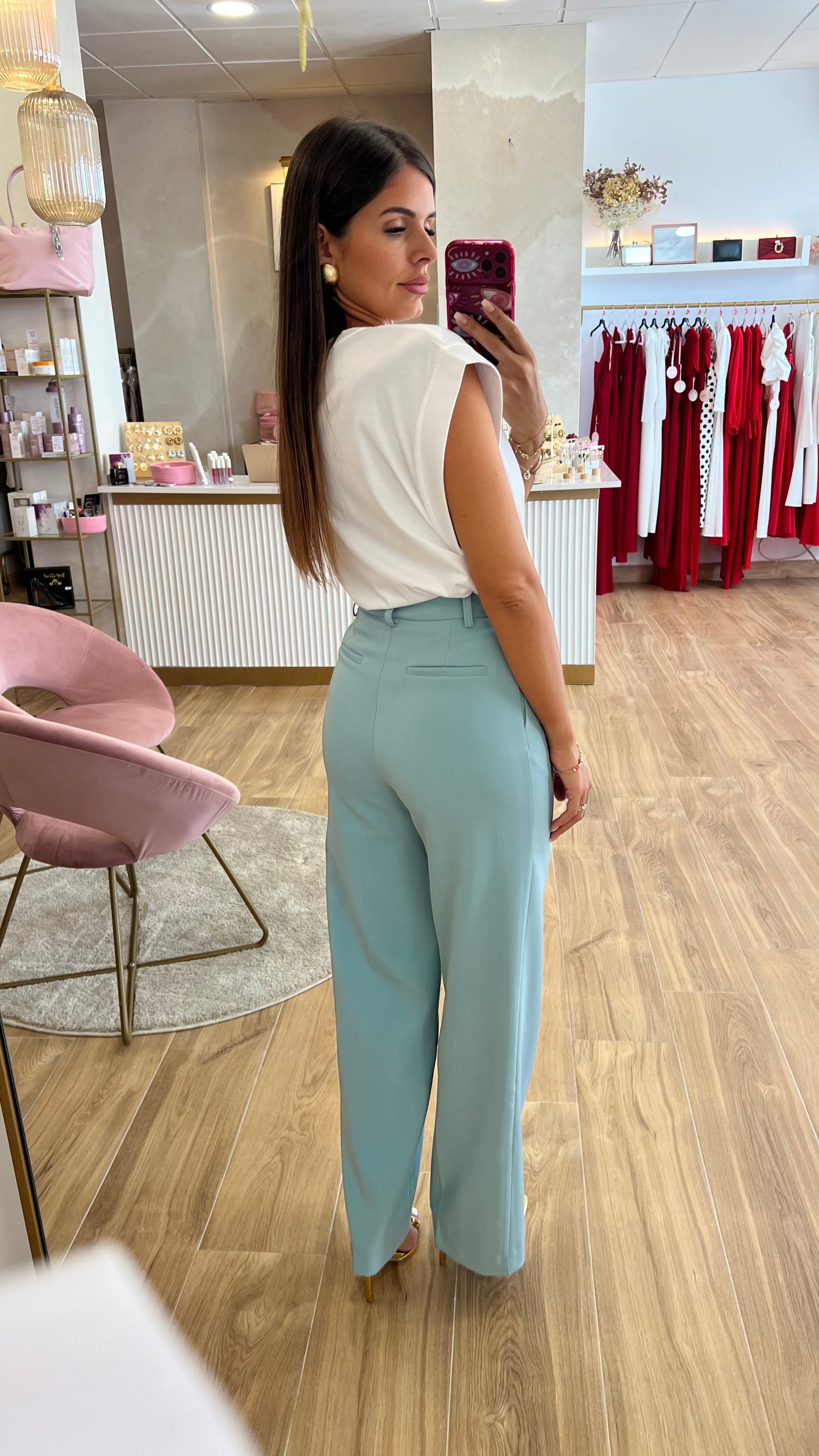 Pantalón Pinzas AguaMarina