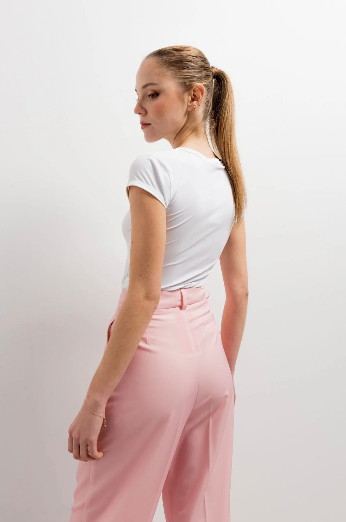 Pantalón Recto Rosa