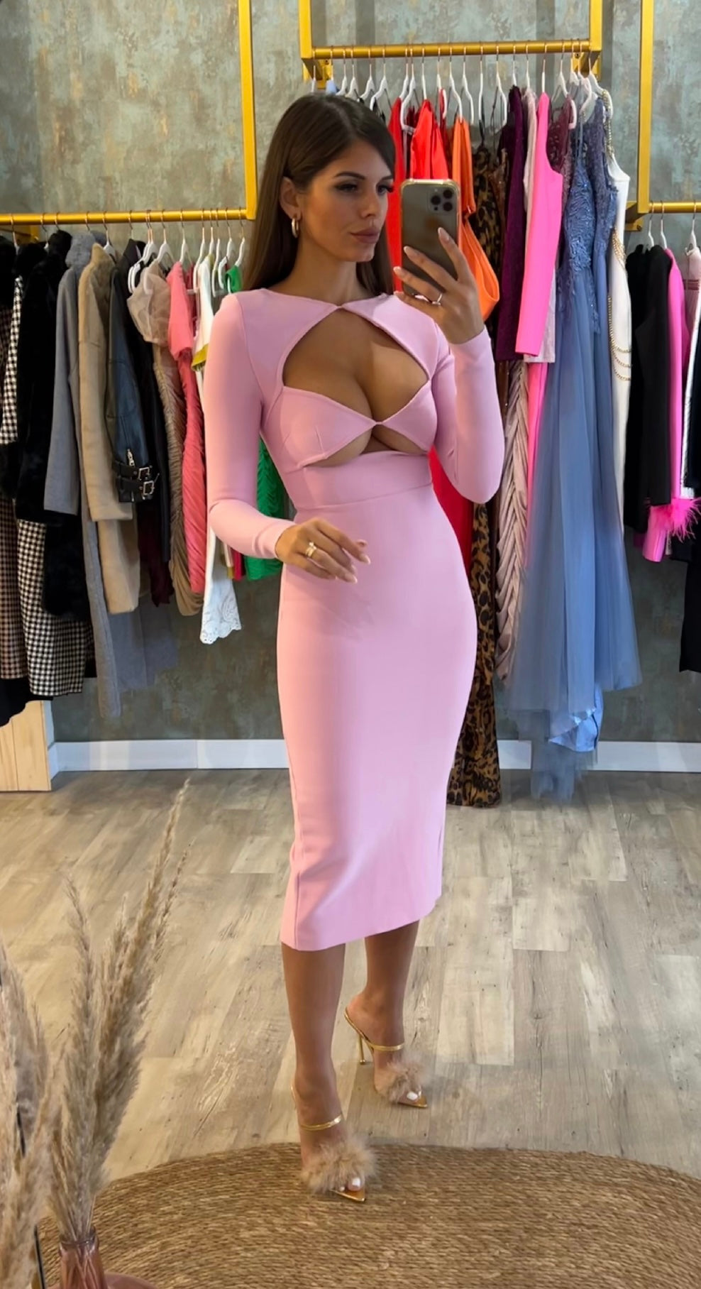 Vestido Bandage Barbie Rosa