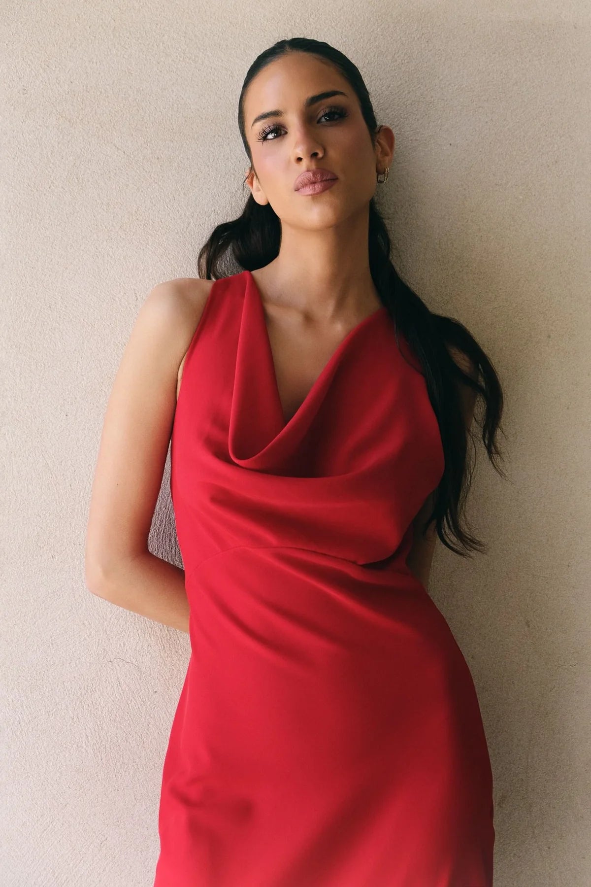 Vestido Rojo Aplique