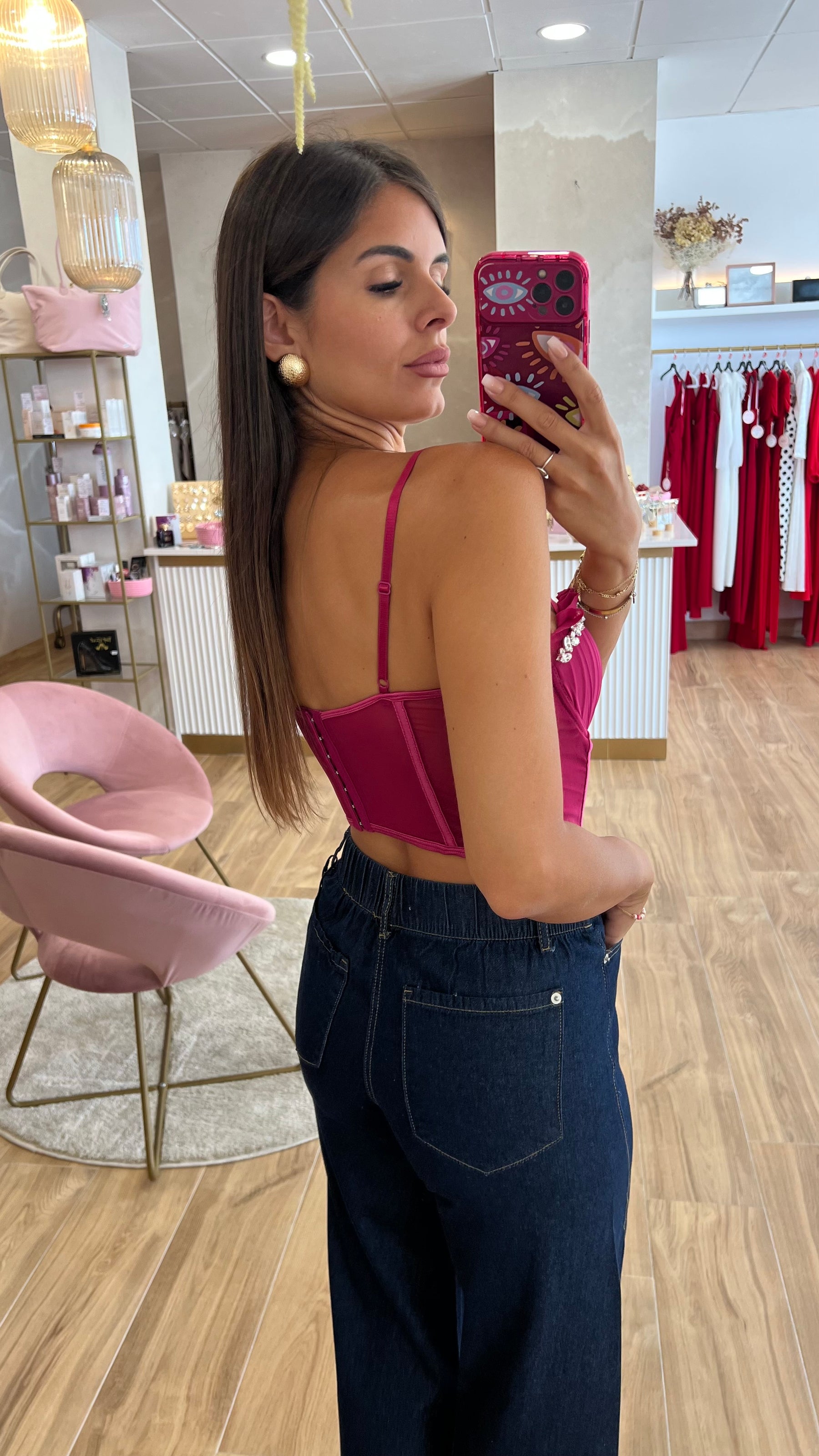 Corset Buganvilla Pedrería