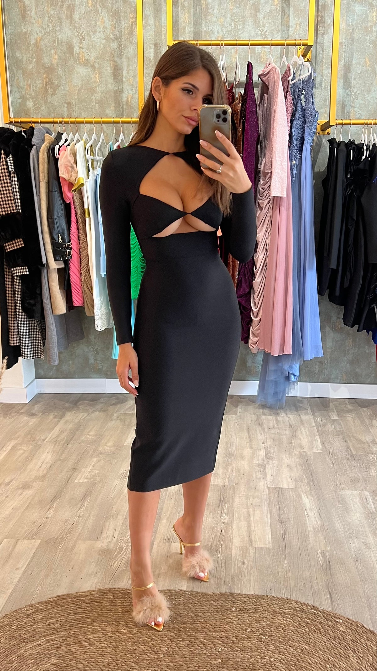 Vestido Bandage Barbie Negro