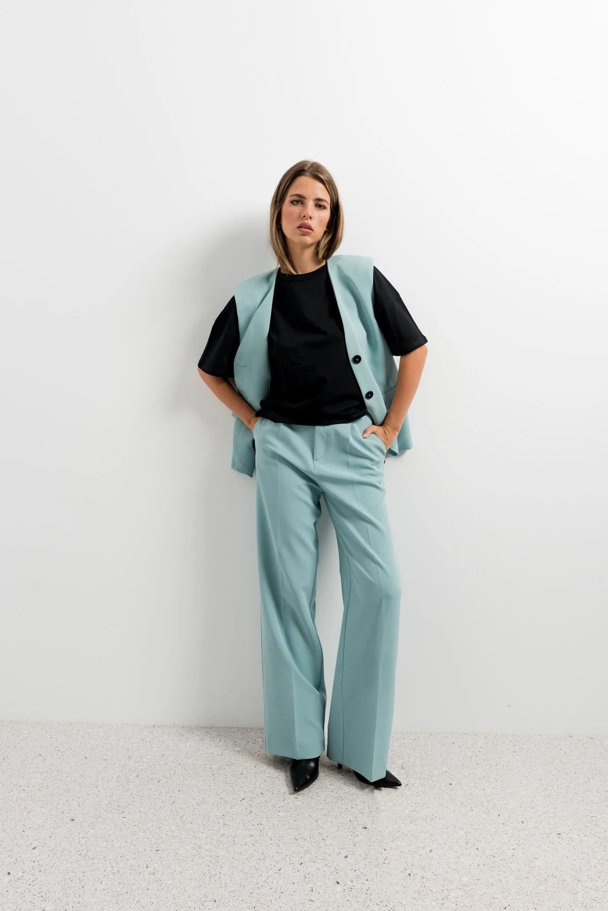 Pantalón Pinzas AguaMarina