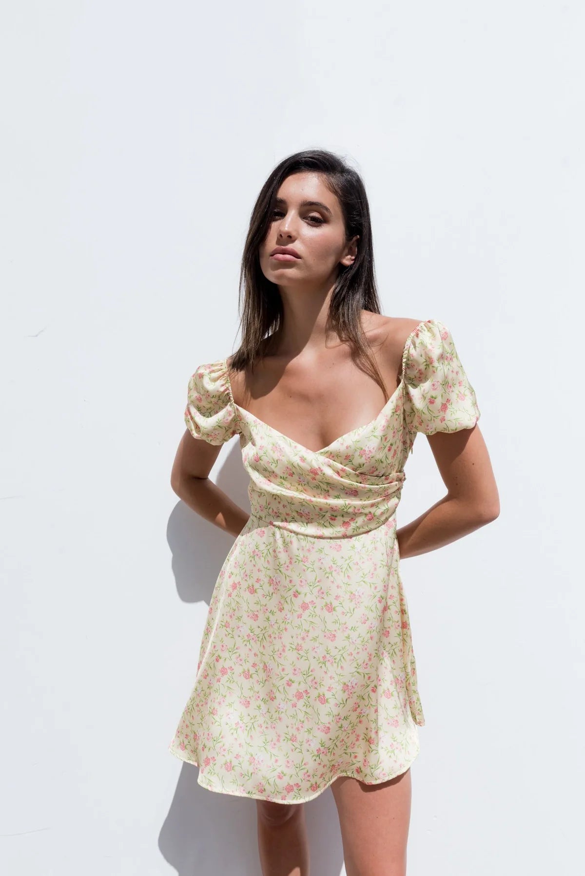 Vestido Amarillo Flores