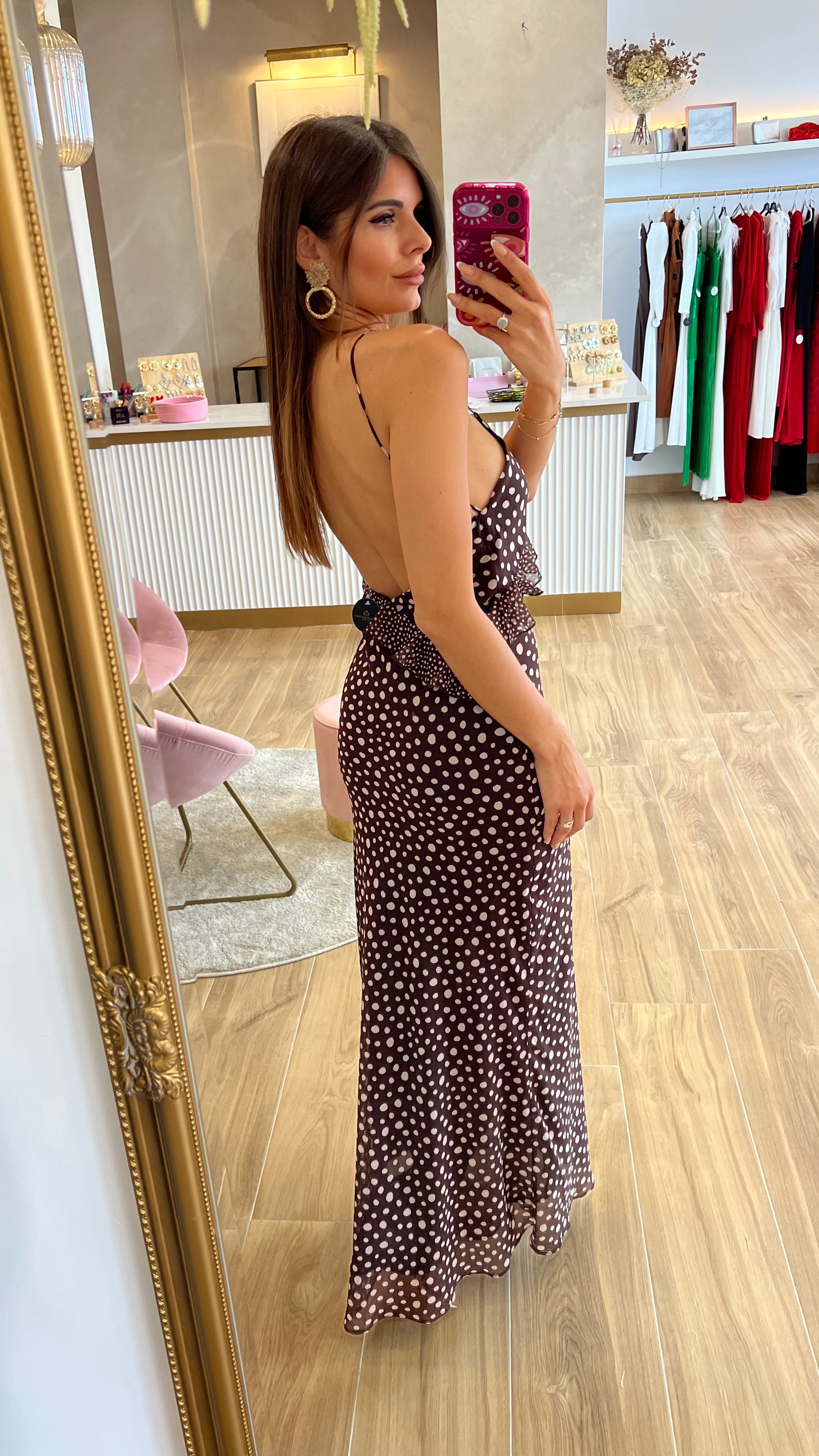 Vestido Bambula Gasa Marrón Chocolate