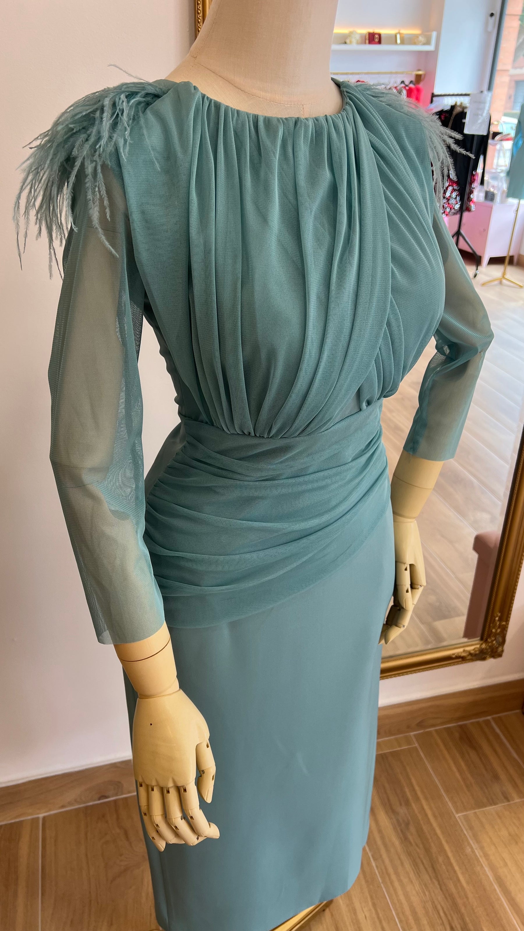 Vestido Leonor Azul Hielo “Made in Spain”