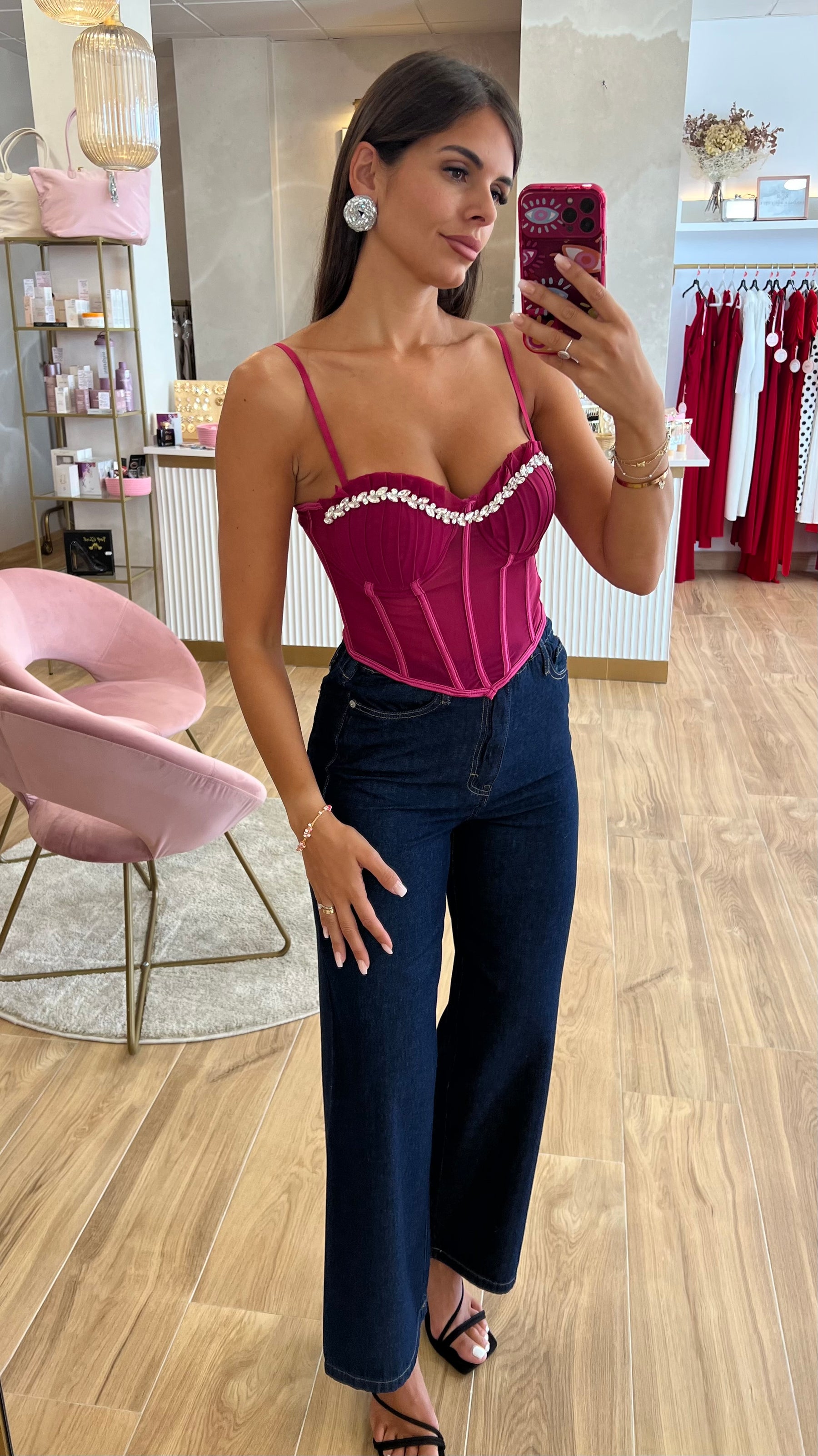 Corset Buganvilla Pedrería