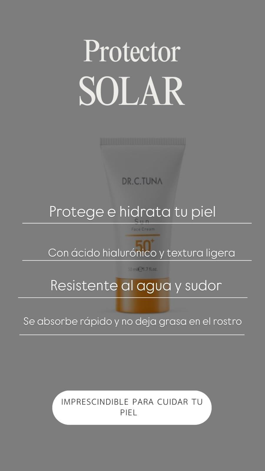 Protección Solar Facial SPF 50+ (Línea Dermatológica)