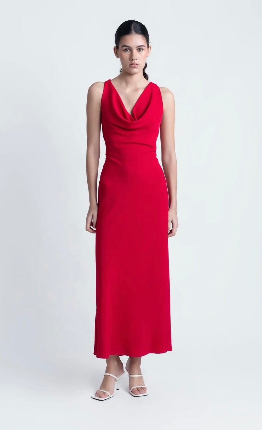 Vestido Rojo Aplique