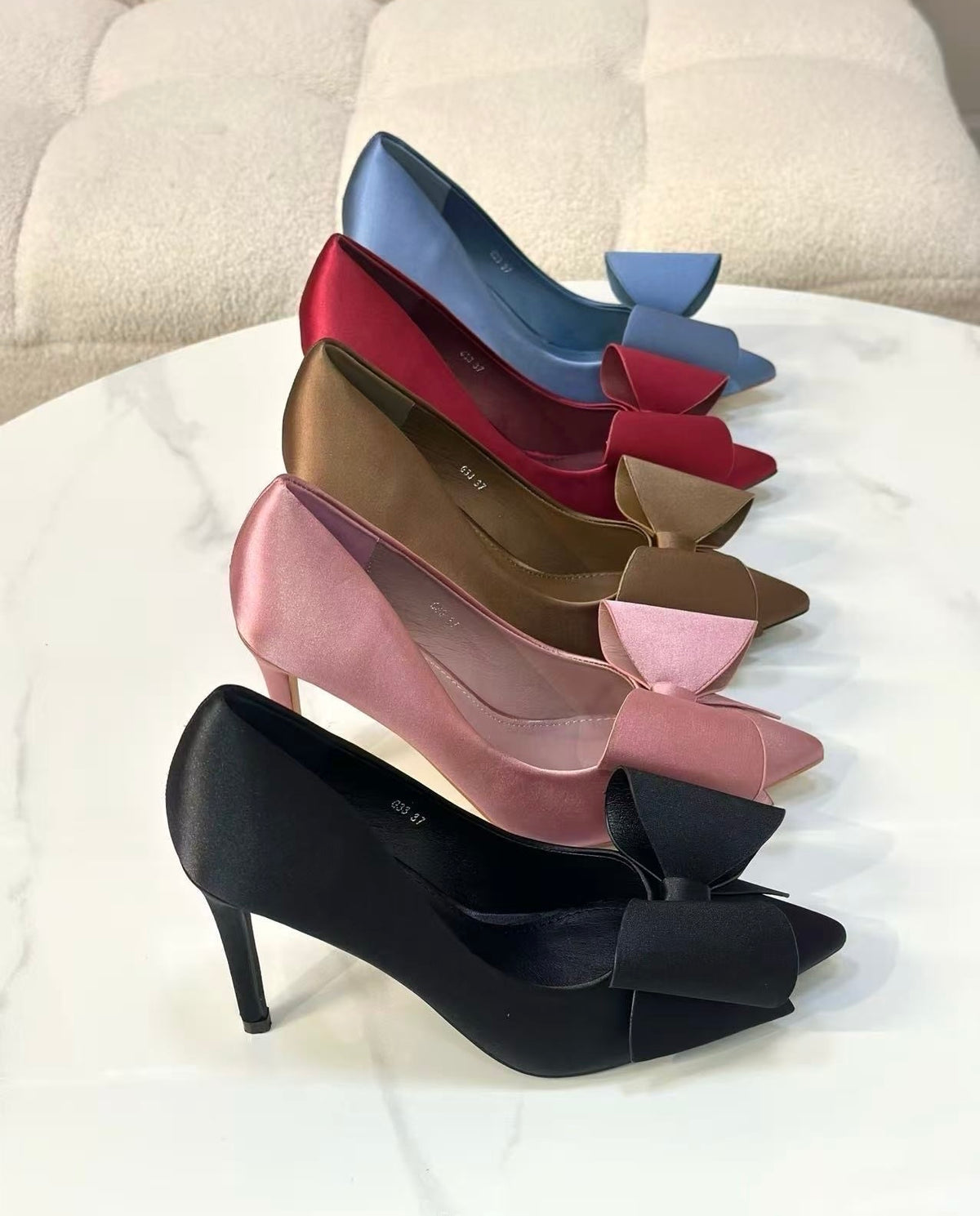 Zapato Salón Lazo Satinado