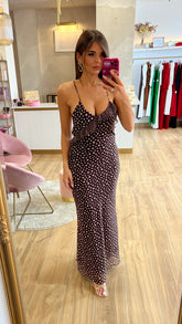 Vestido Bambula Gasa Marrón Chocolate