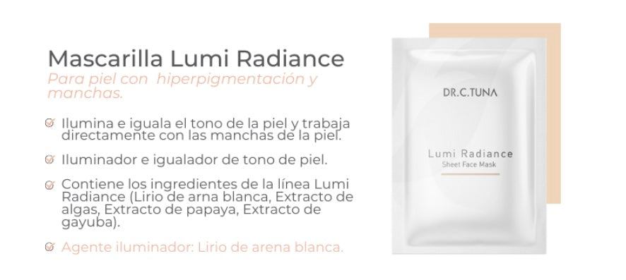 Mascarilla Facial Lumi Radiance (Línea Dermatológica)