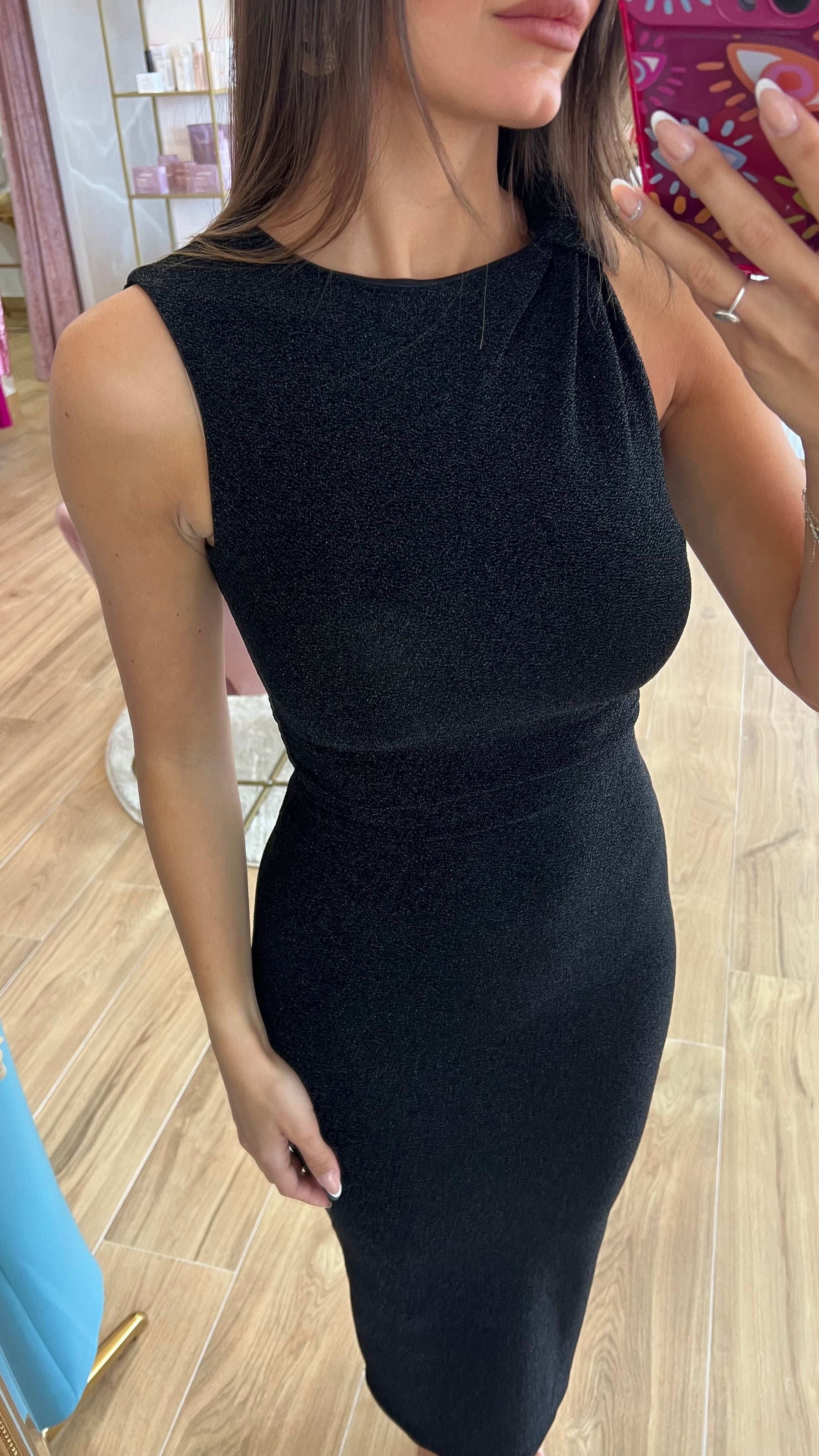 Vestido Punto Lurex Nudo (OUTLET NO DEVOLUCIÓN)