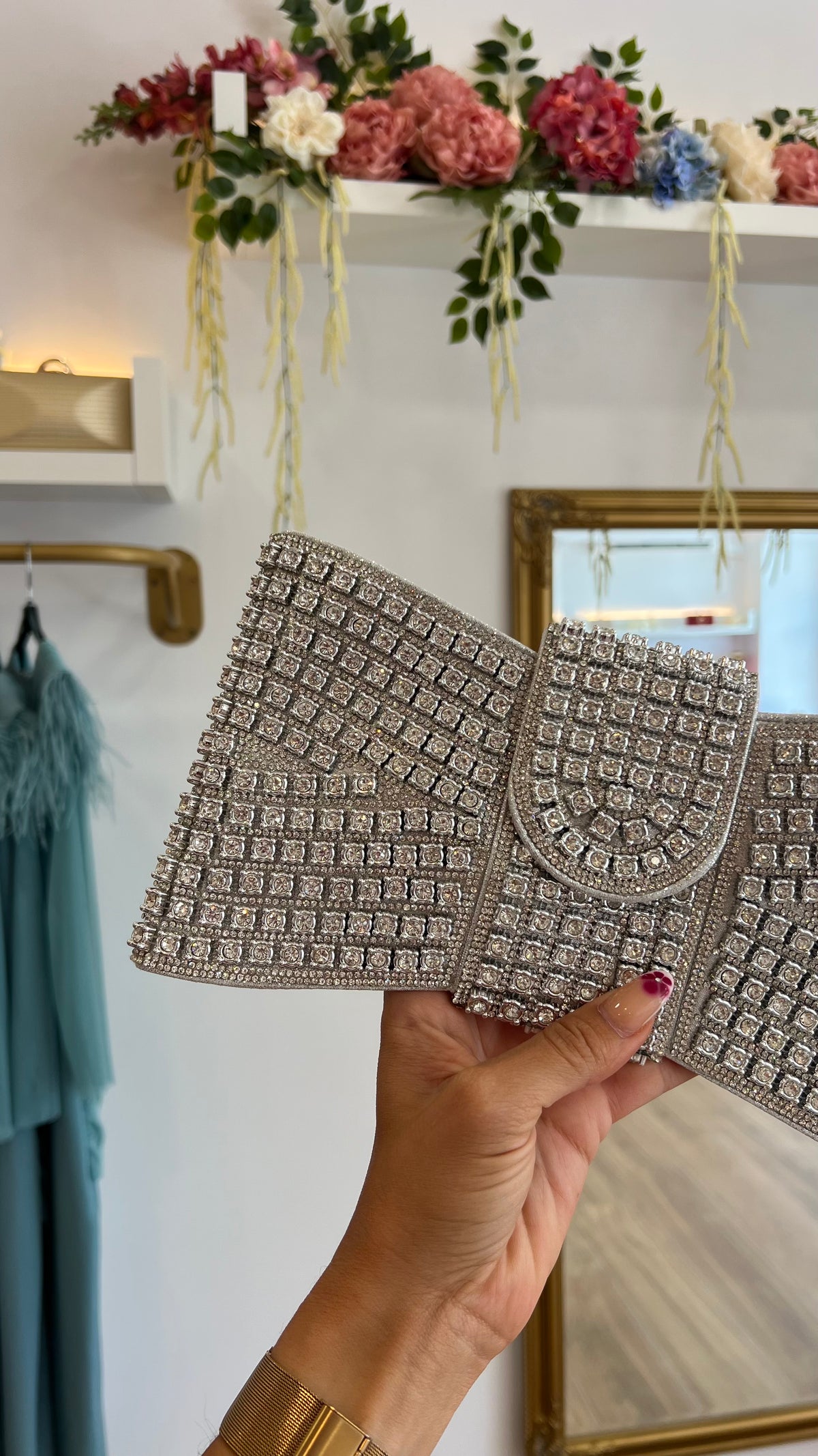 Bolso Lazo Piedras Edición Limitada Plata