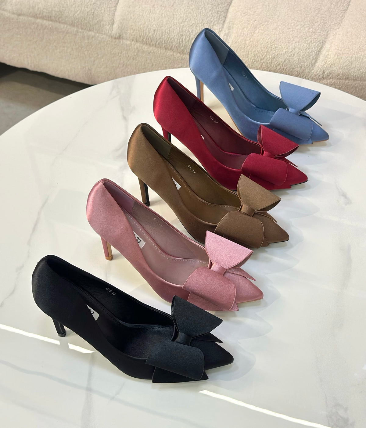 Zapato Salón Lazo Satinado