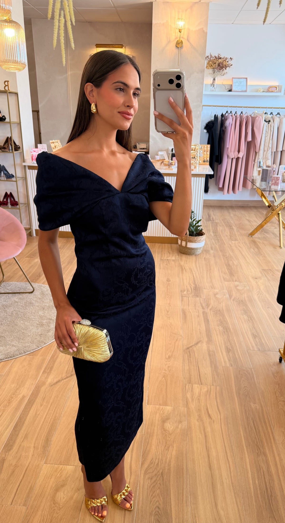 Vestido Jacquard Marino “Made in Spain”