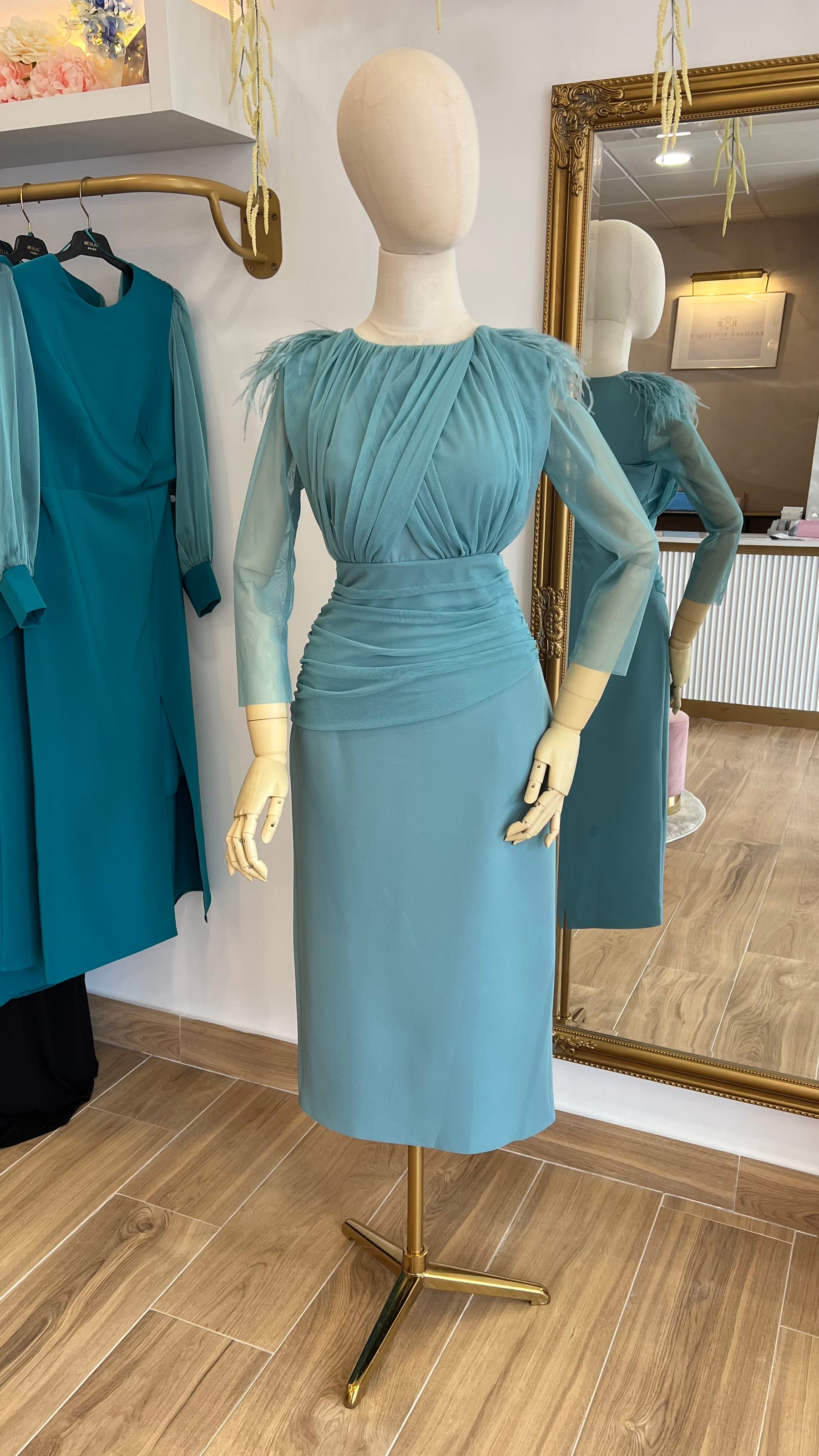 Vestido Leonor Azul Hielo “Made in Spain”