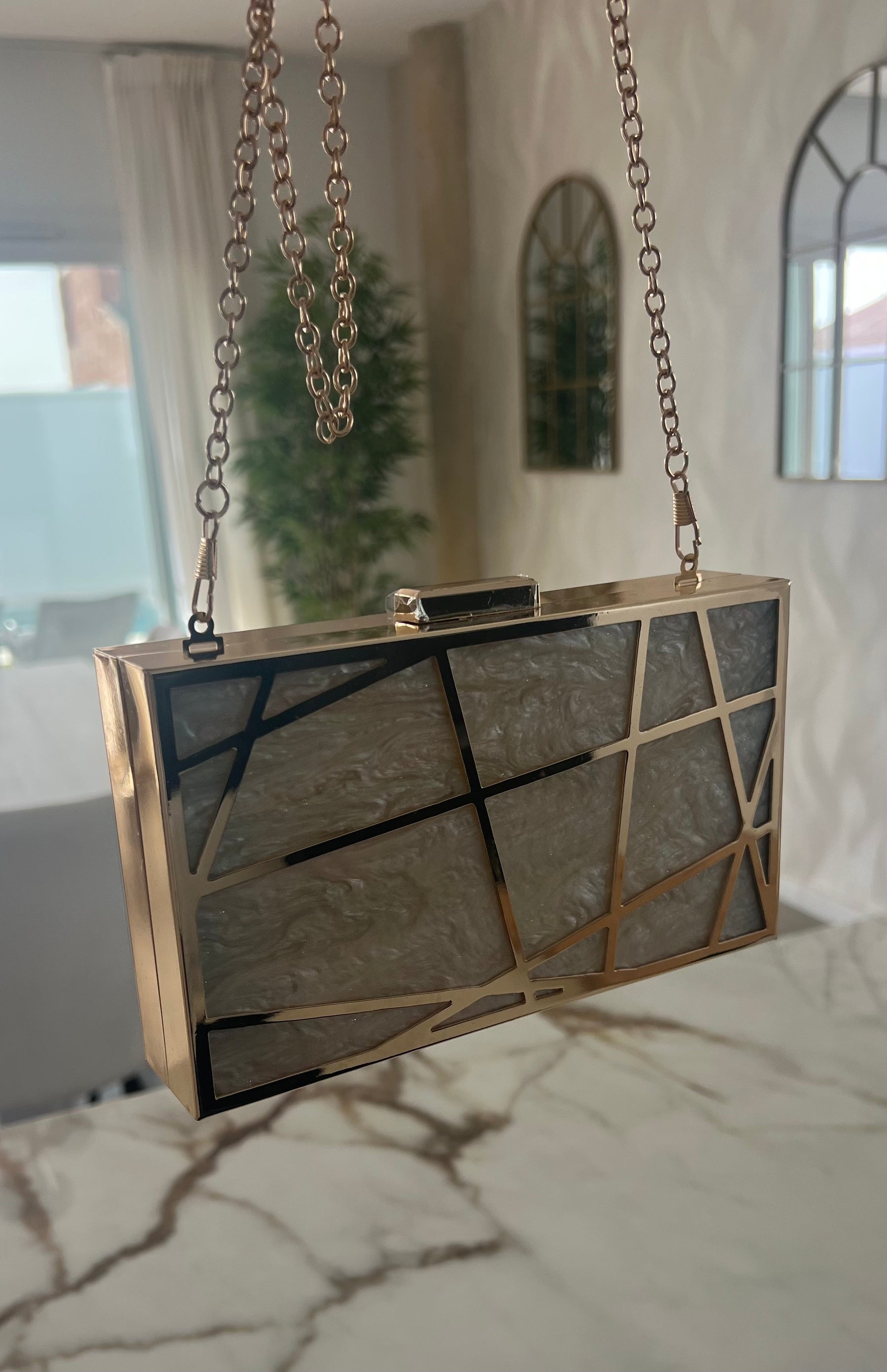 Clutch Nácar & Oro Delux