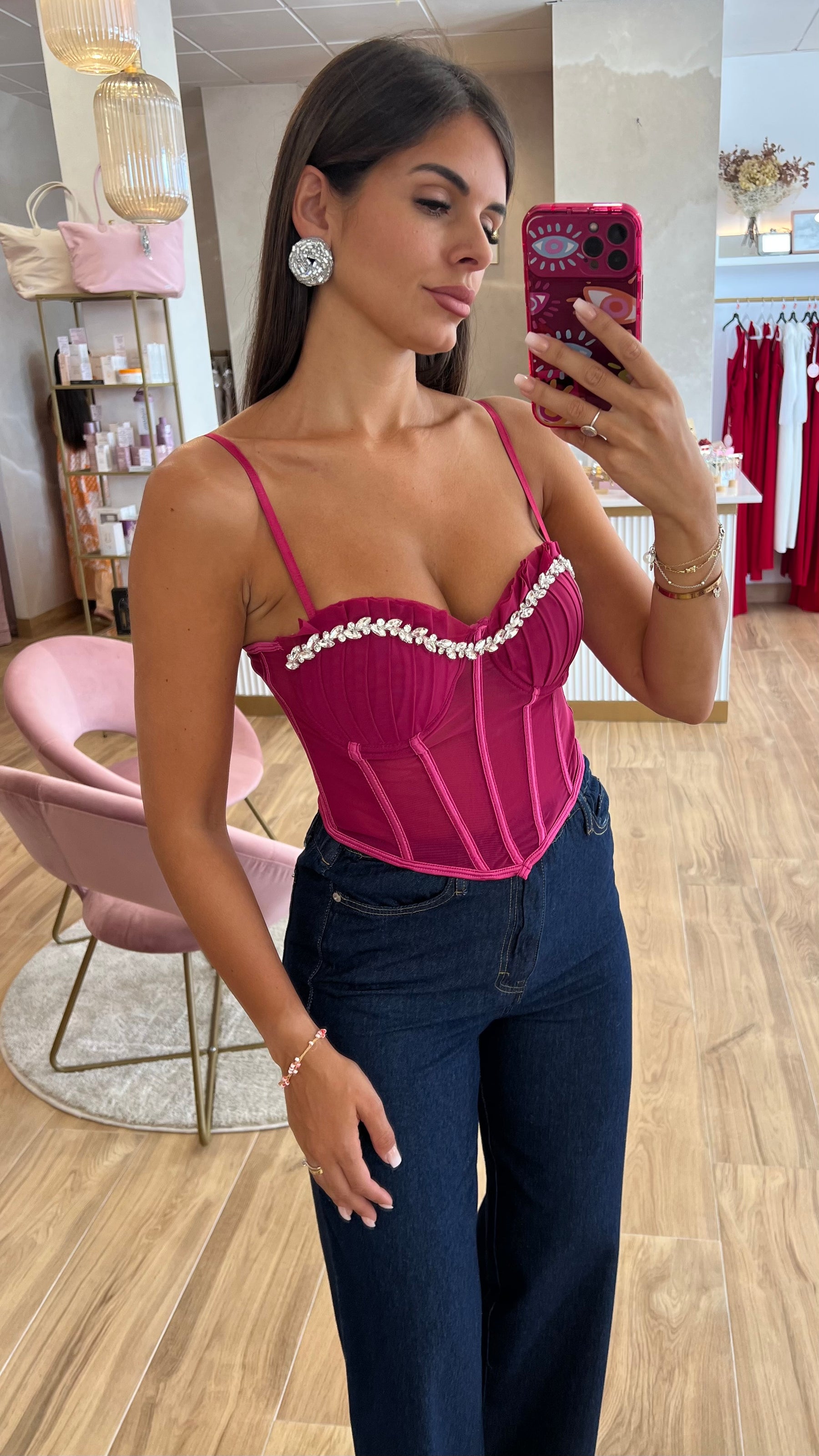 Corset Buganvilla Pedrería