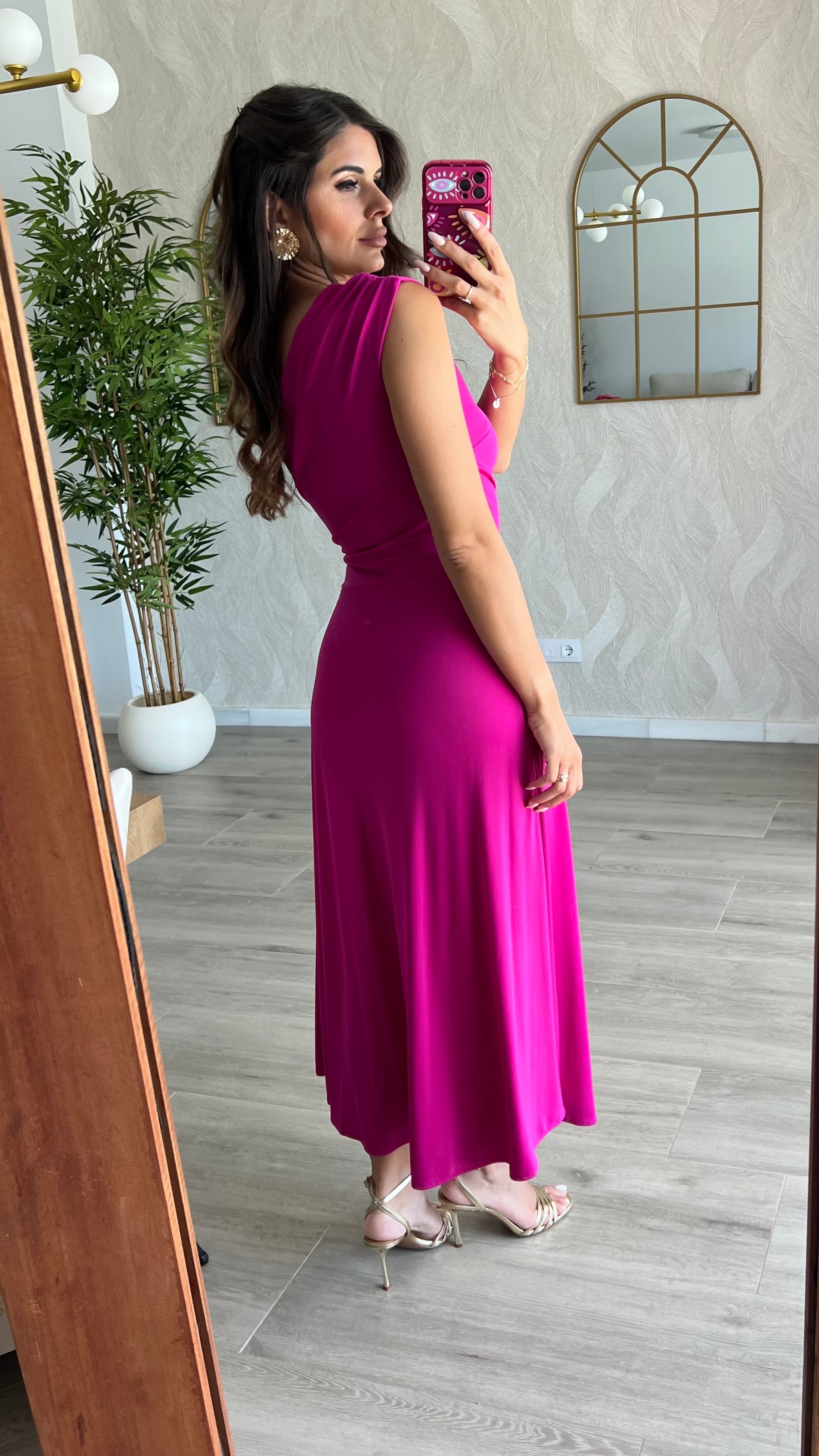 Vestido Julieta Fucsia “Made in Spain”    (OUTLET NO DEVOLUCIÓN)