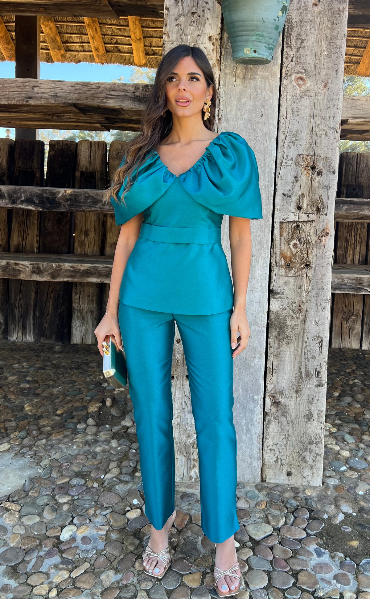 Traje Pantalón Rubí Verde Esmeralda (OUTLET NO DEVOLUCIÓN)