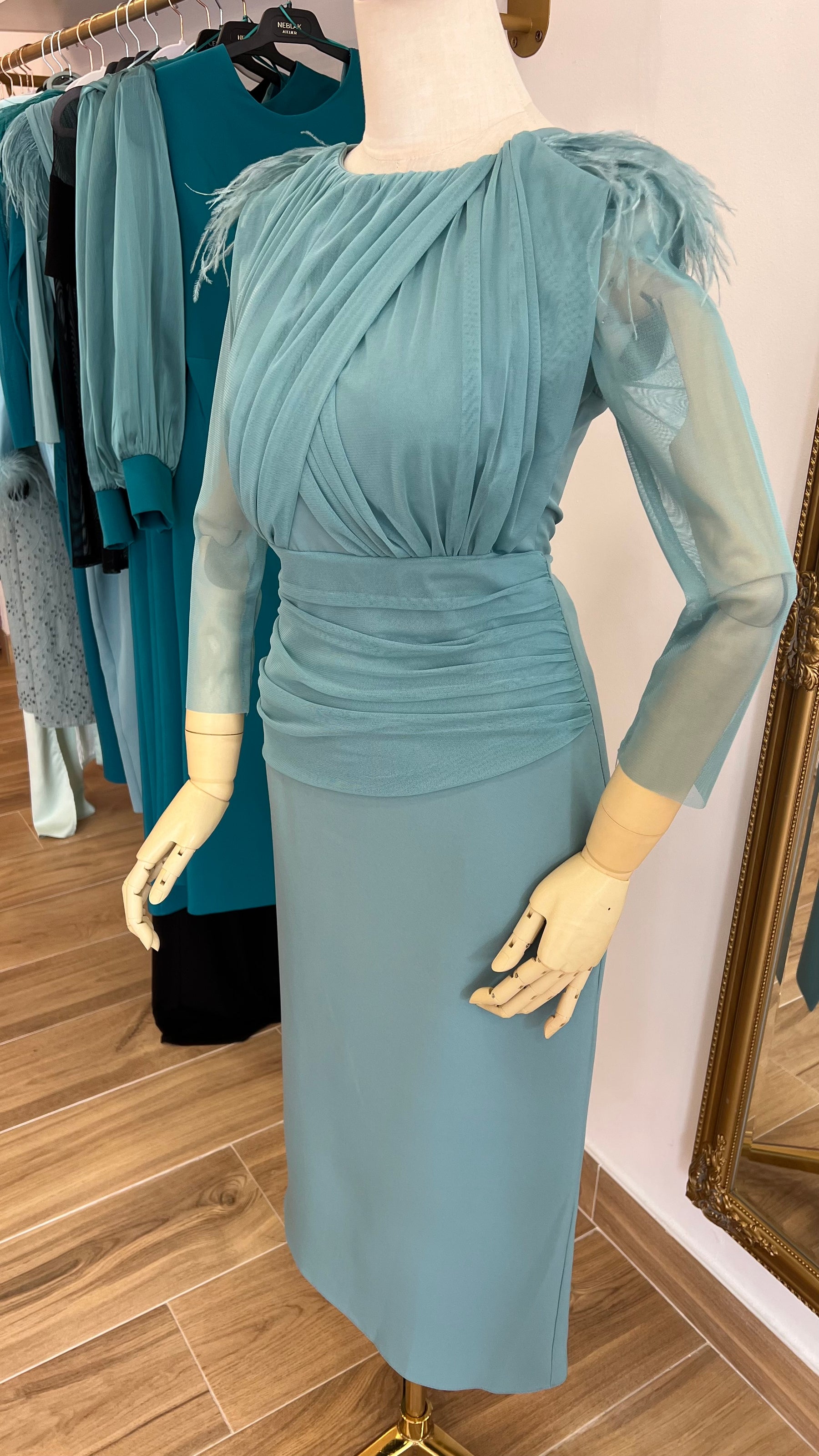 Vestido Leonor Azul Hielo “Made in Spain”