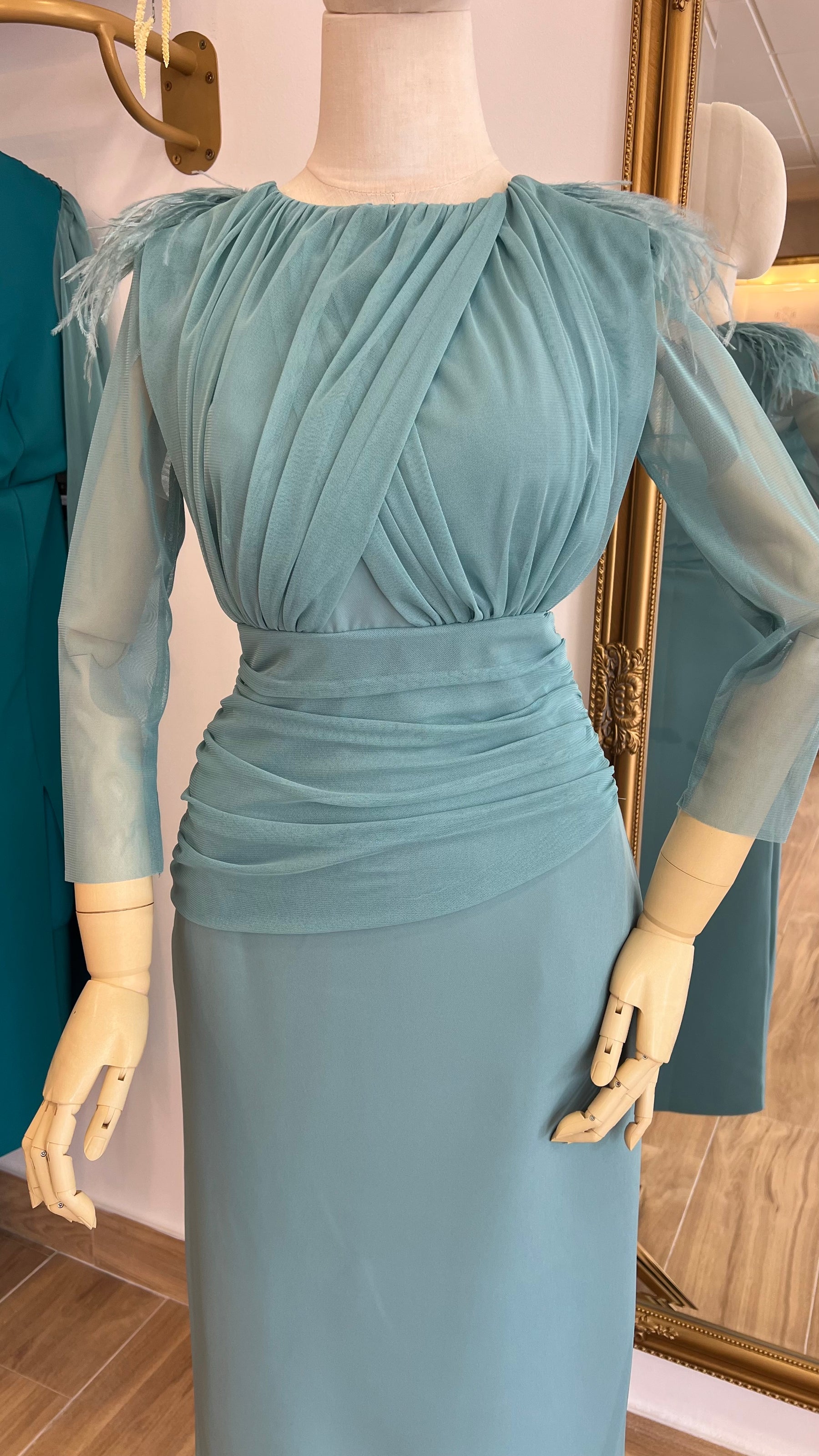 Vestido Leonor Azul Hielo “Made in Spain”