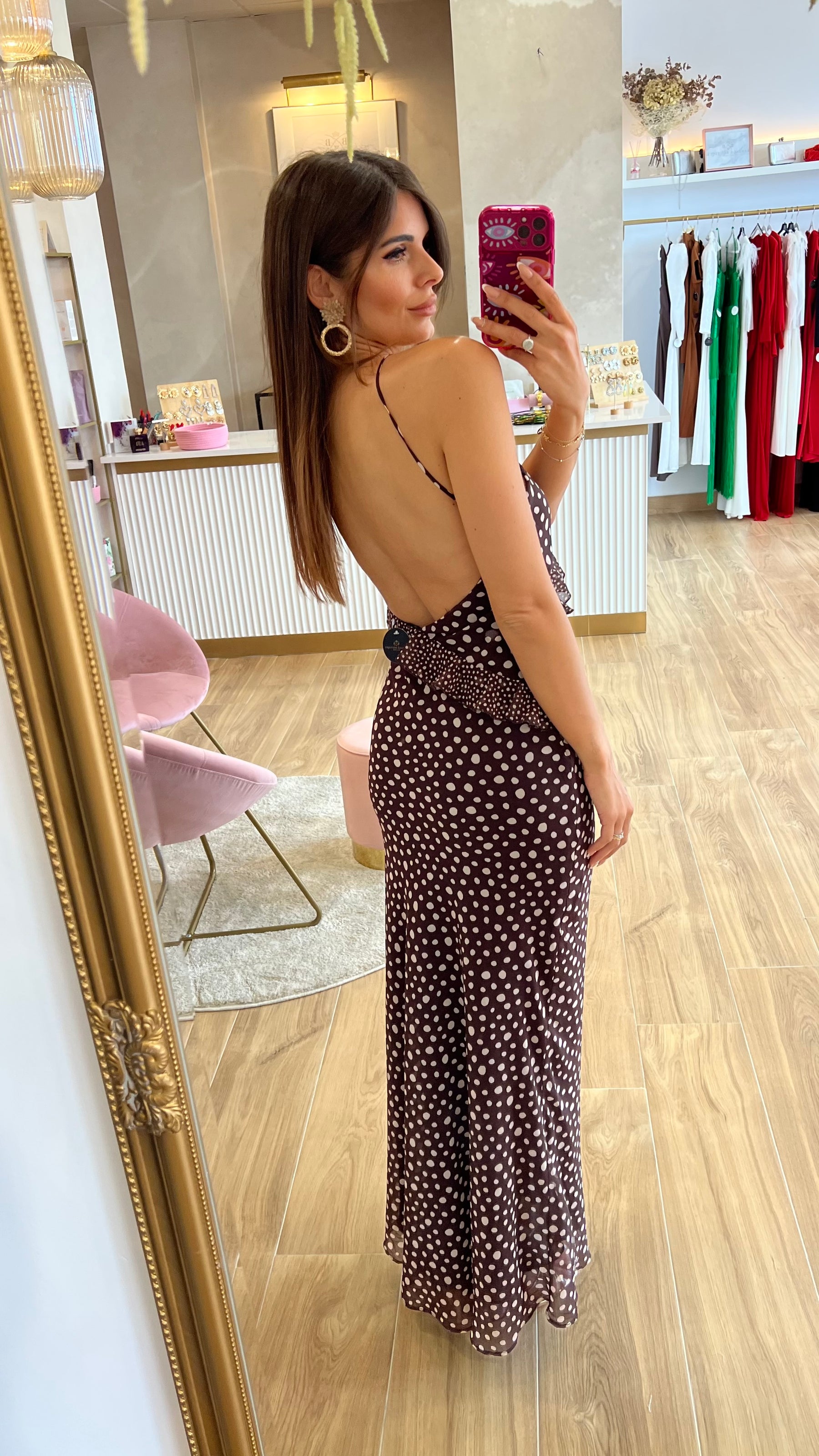 Vestido Bambula Gasa Marrón Chocolate