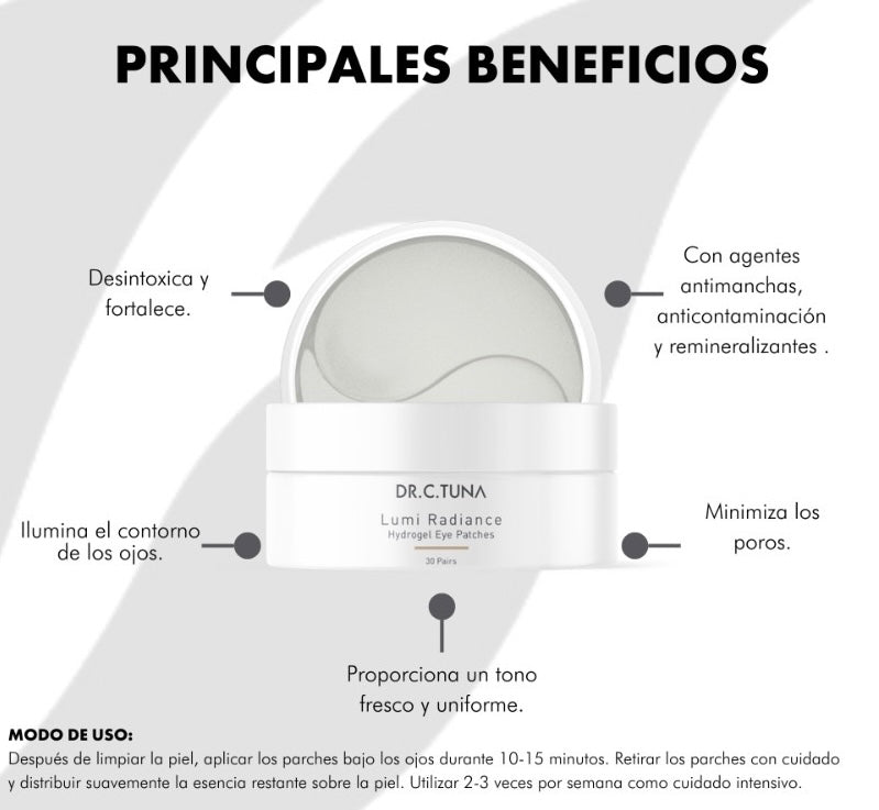 Parches Contorno de Ojos Iluminadora(Línea Dermatológica)