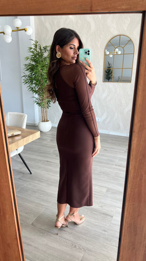 Vestido Aura Chocolate “Made in Spain”