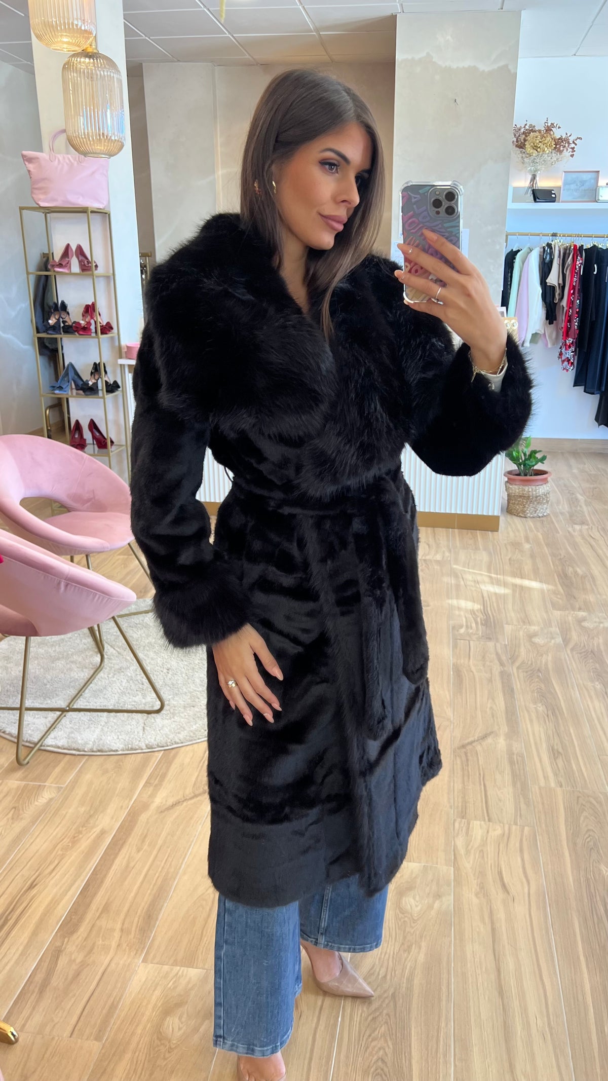 Abrigo Largo Negro Premium