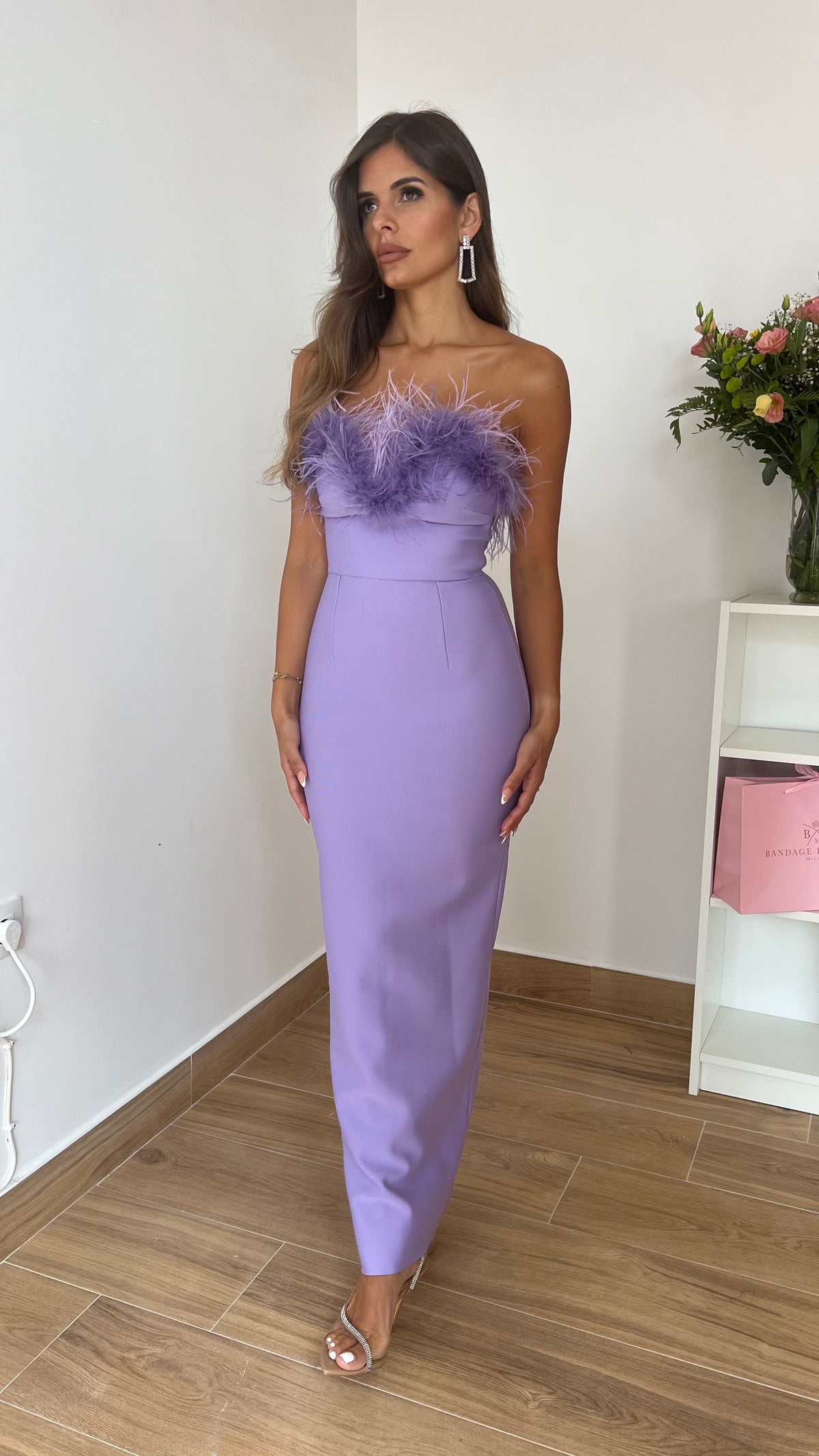 Vestido Bandage Silvia Plumas