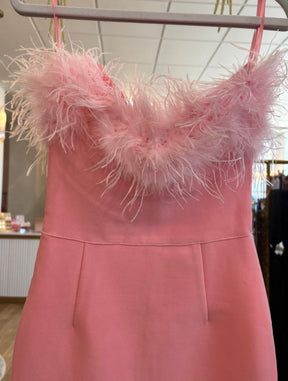 Vestido Bandage Silvia Plumas Rosa