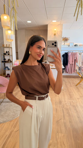 Pantalón Pinza Beige