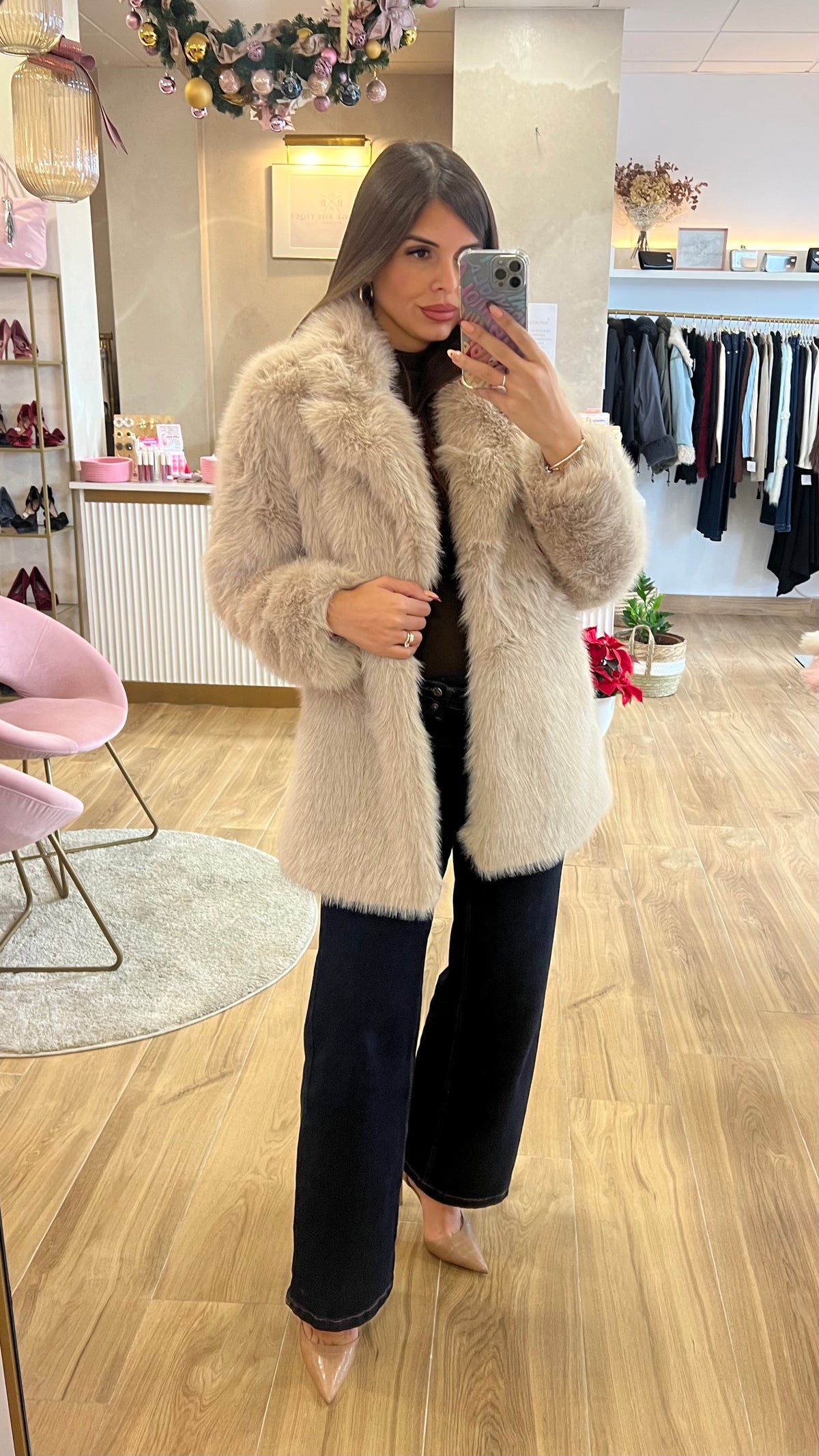 Abrigo París Taupé Tres Cuartos