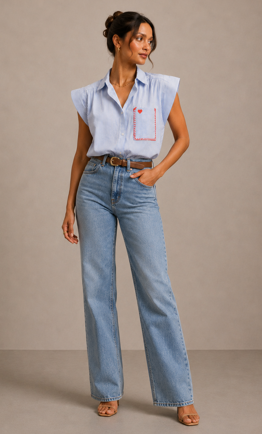 Camisa Azul Rayas