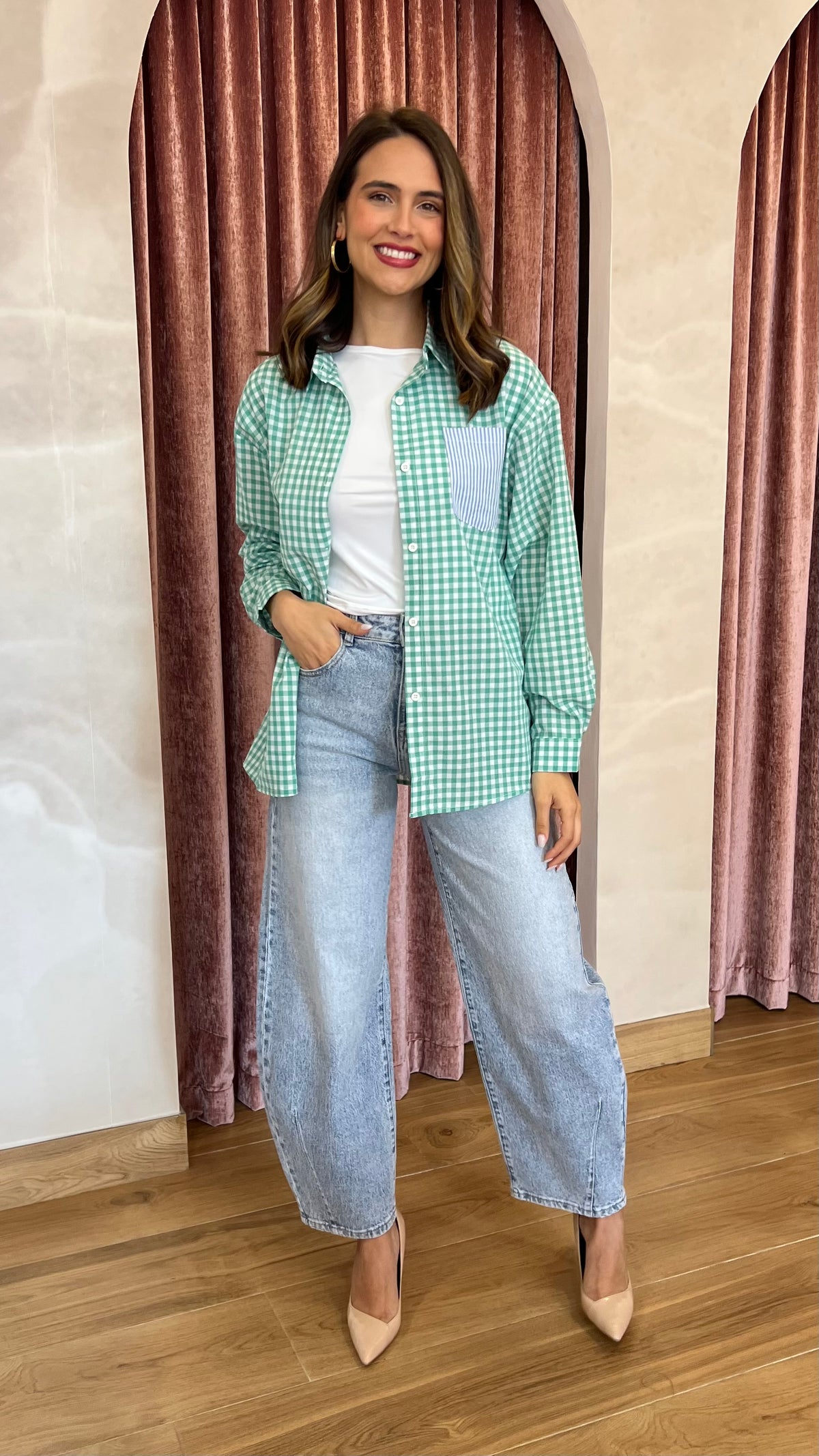 Camisa Bolsillo Verde