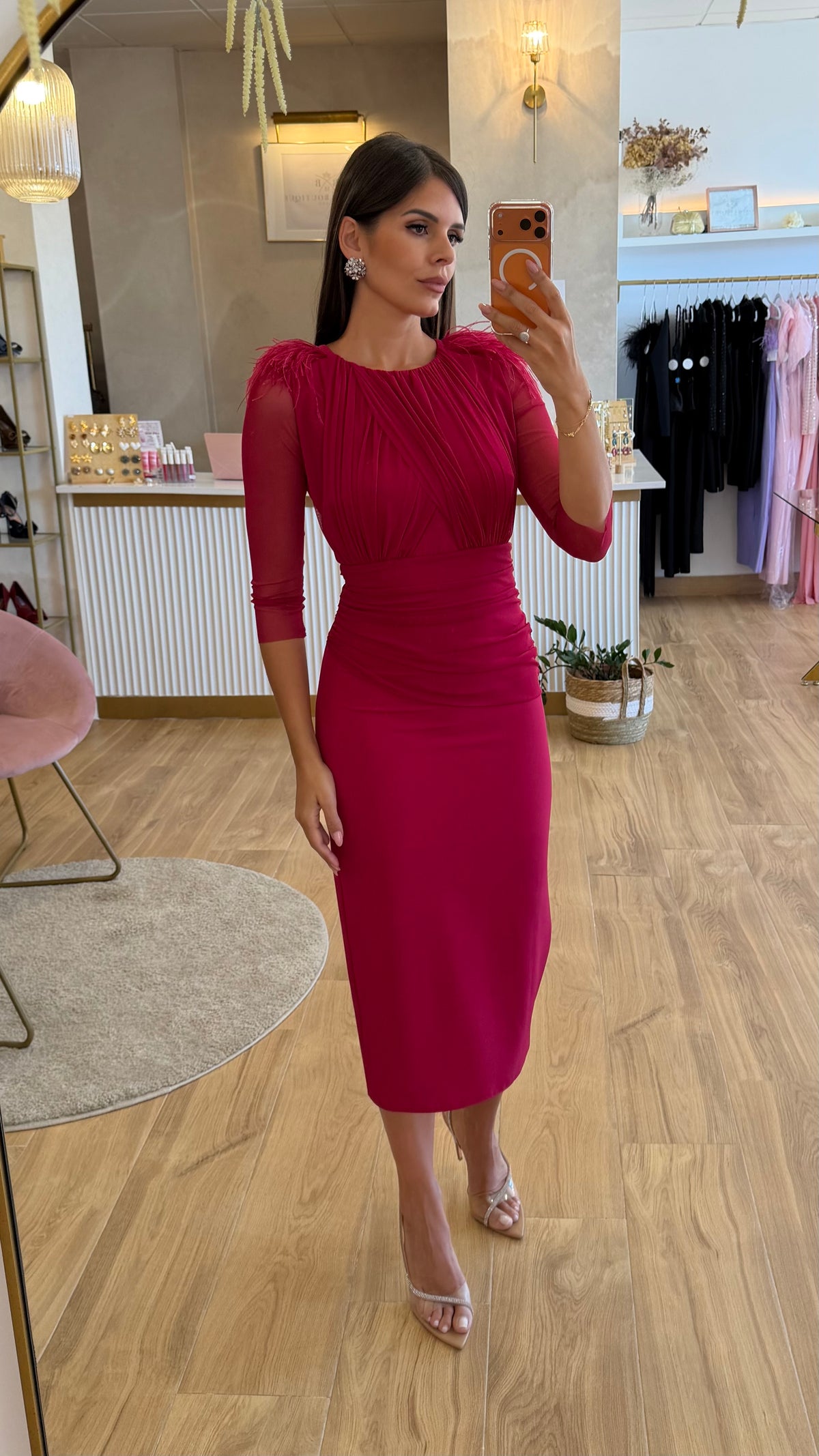 Vestido Leonor Cereza “Made in Spain”