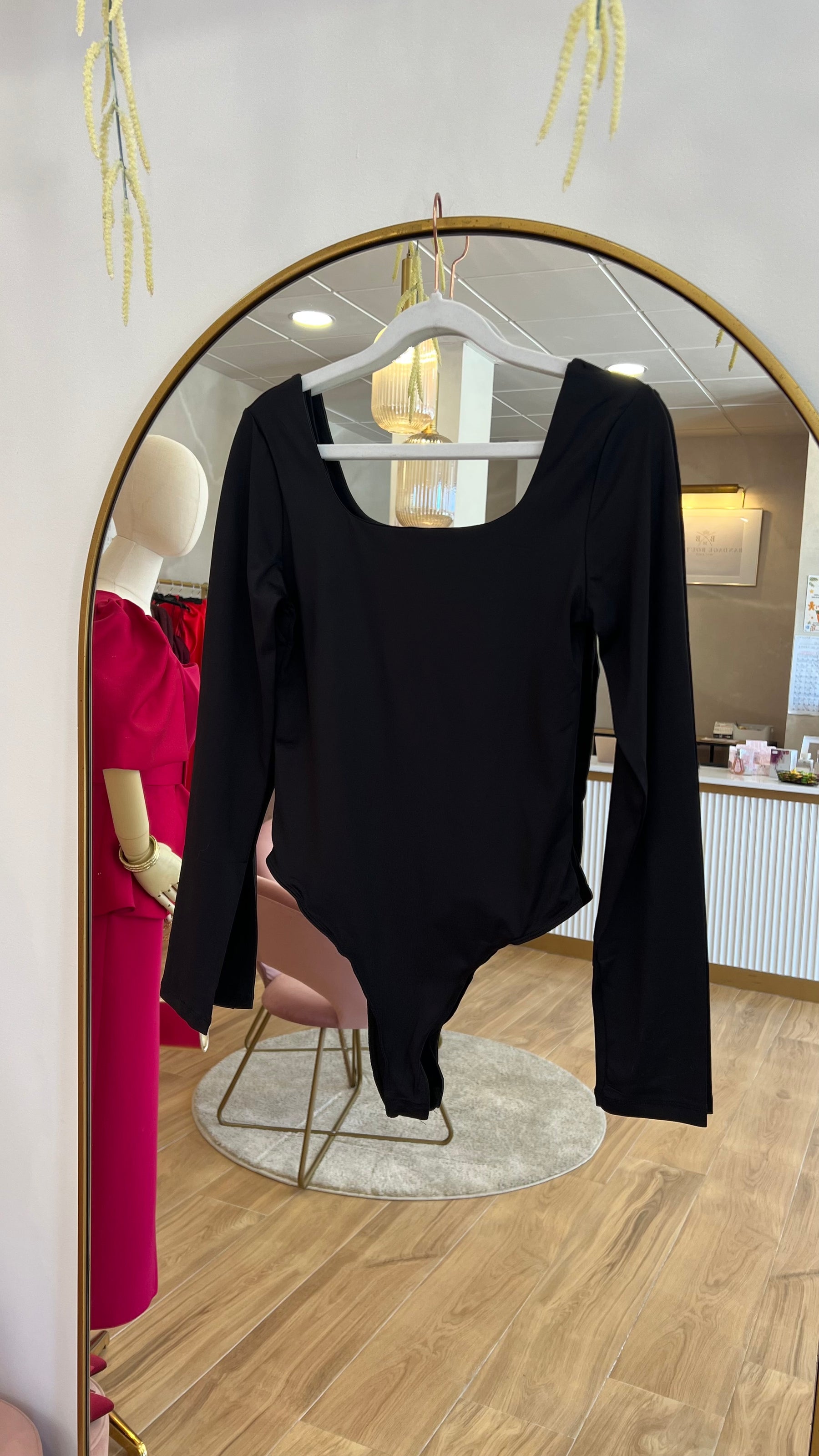 Body Básico Manga Larga Negro