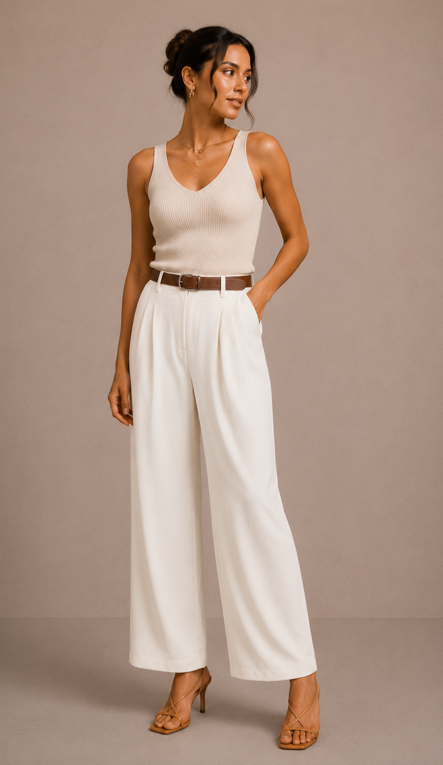 Pantalón Pinza Blanco