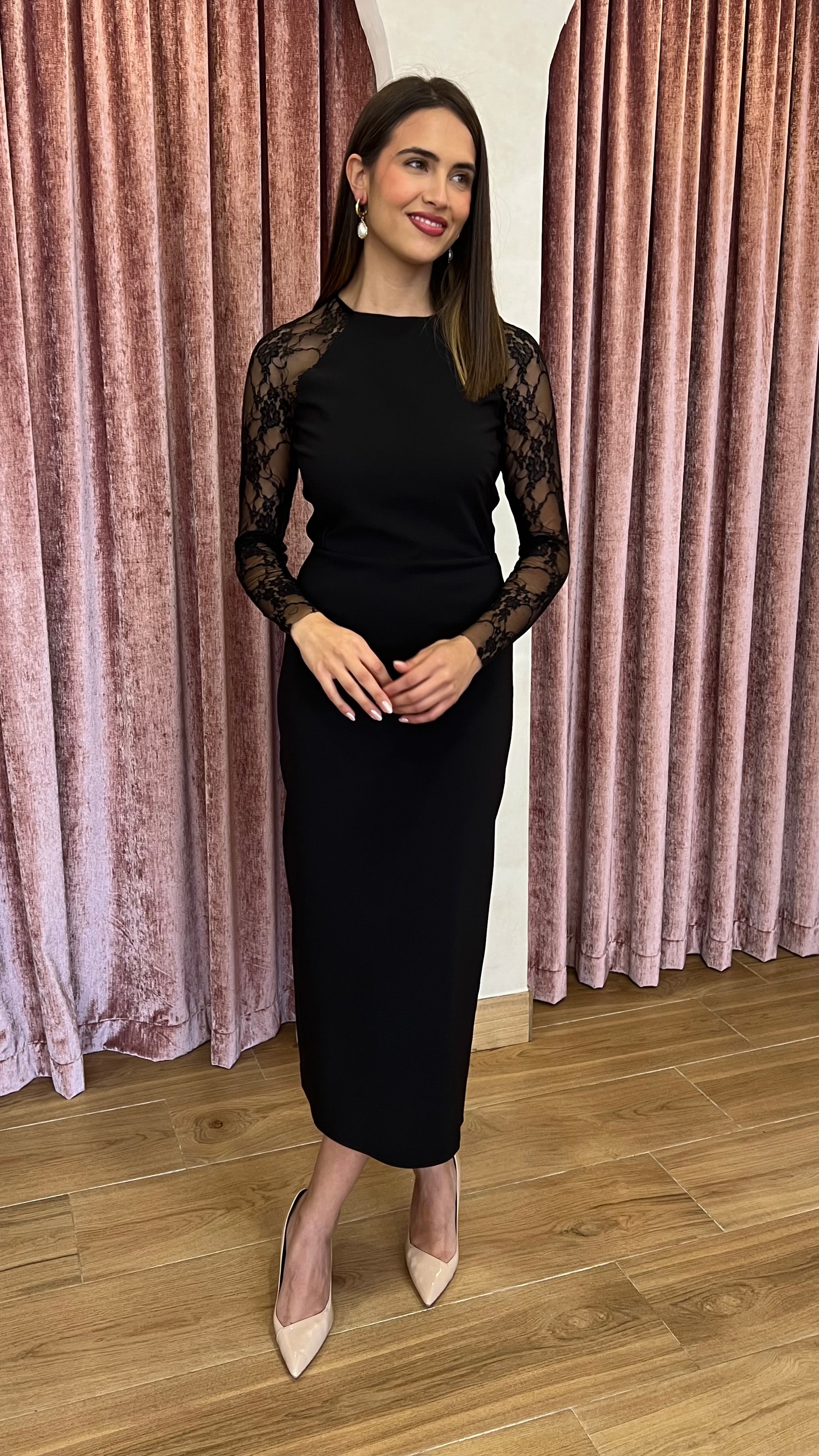 Vestido Regina Negro Mantilla “Made in Spain”