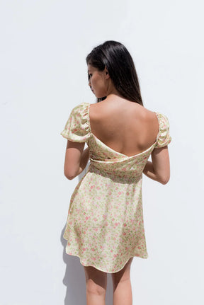 Vestido Amarillo Flores
