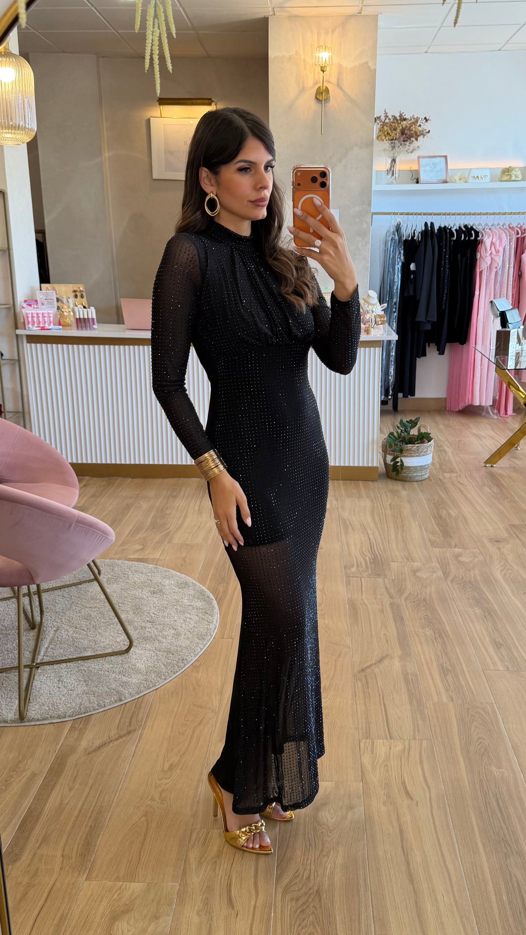 Vestido Gema Brilli Negro