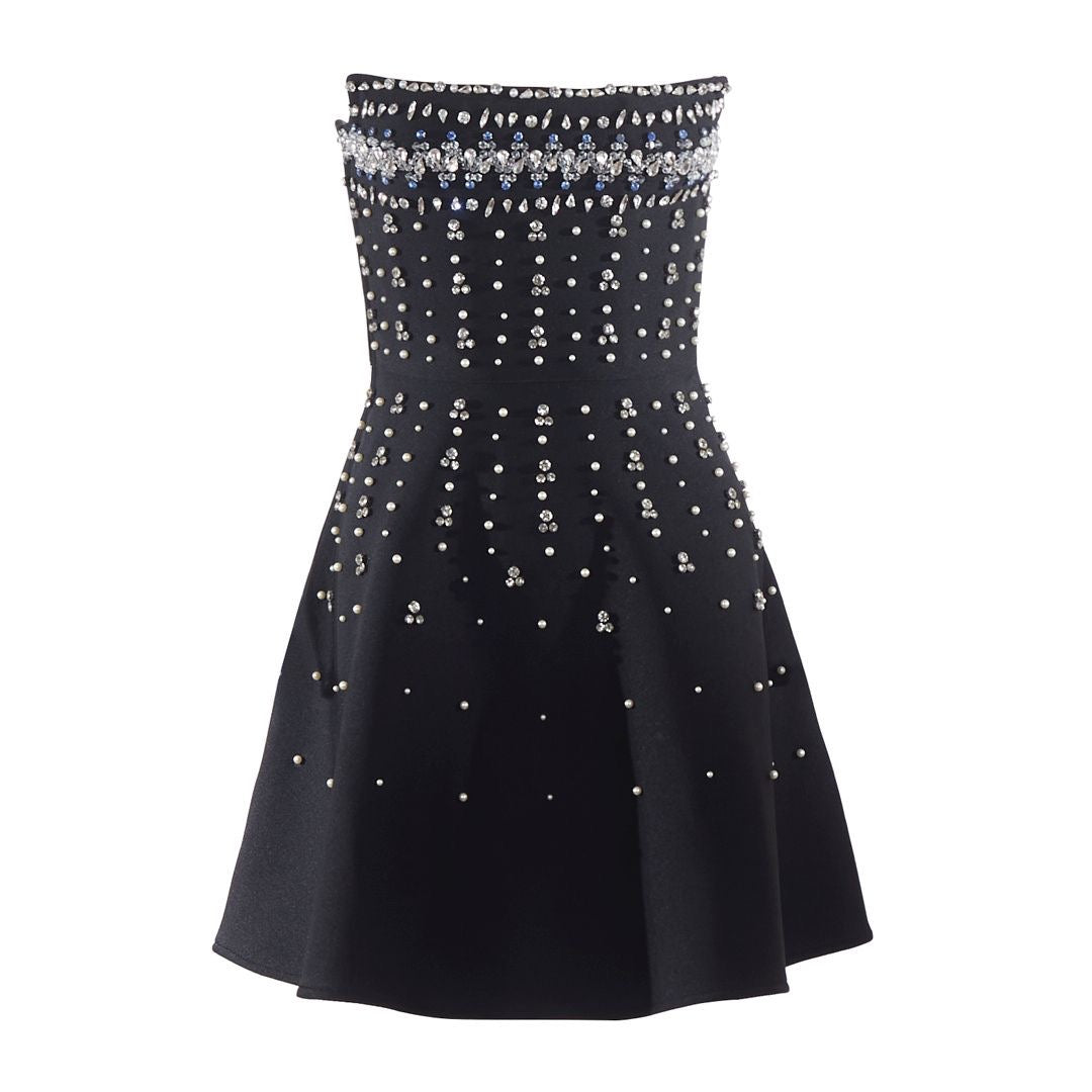 PREVENTA Vestido Reina Cristales Negro