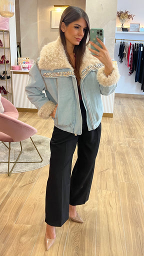 Chaqueta Denim Glam Fur