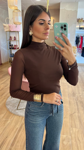 Top Cuello Perkins Chocolate