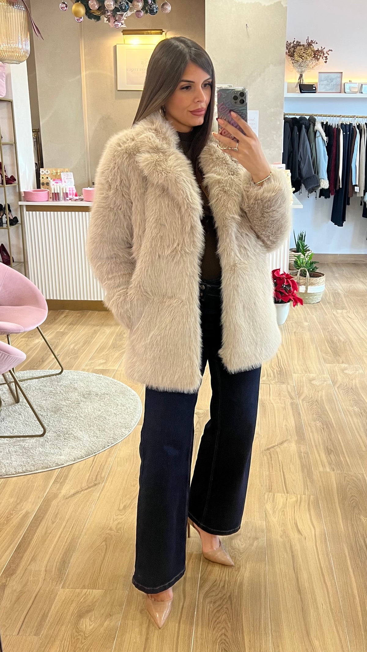 Abrigo París Taupé Tres Cuartos